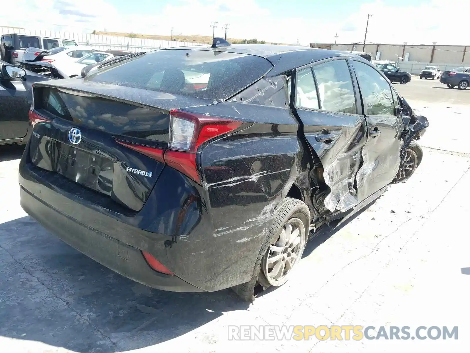 4 Photograph of a damaged car JTDKARFU6L3107125 TOYOTA PRIUS 2020