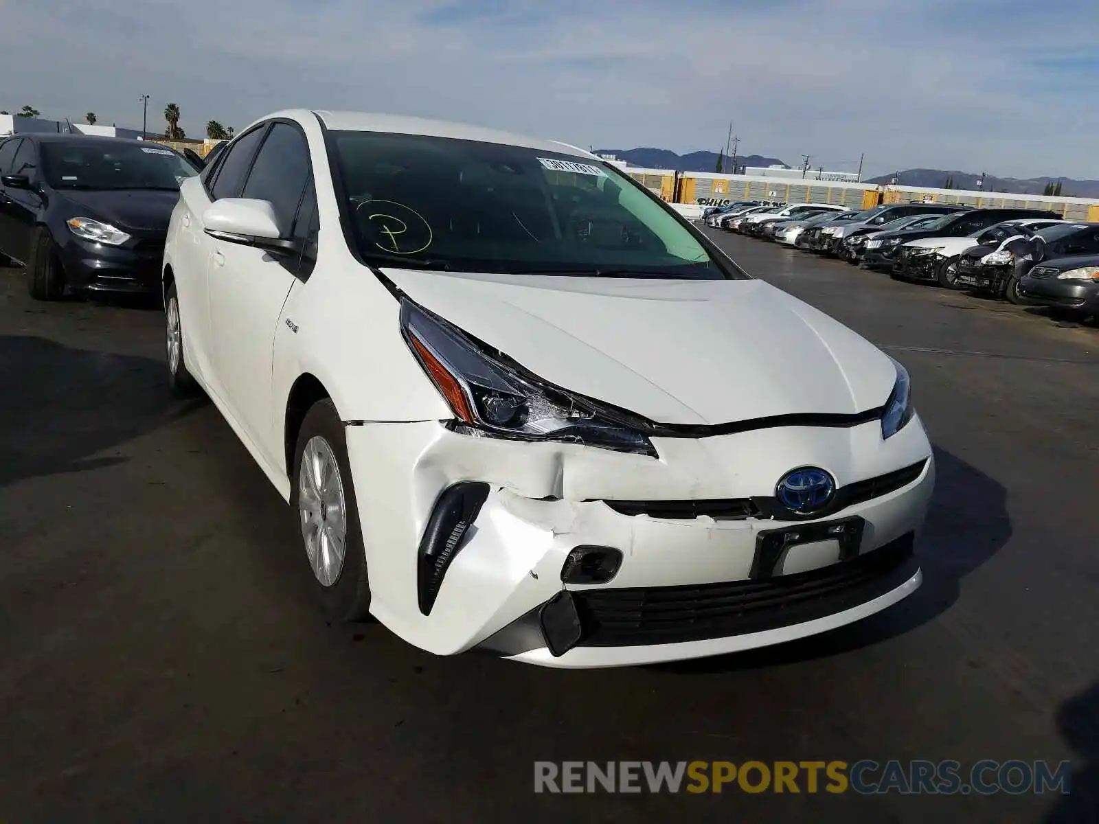 1 Photograph of a damaged car JTDKARFU6L3108677 TOYOTA PRIUS 2020