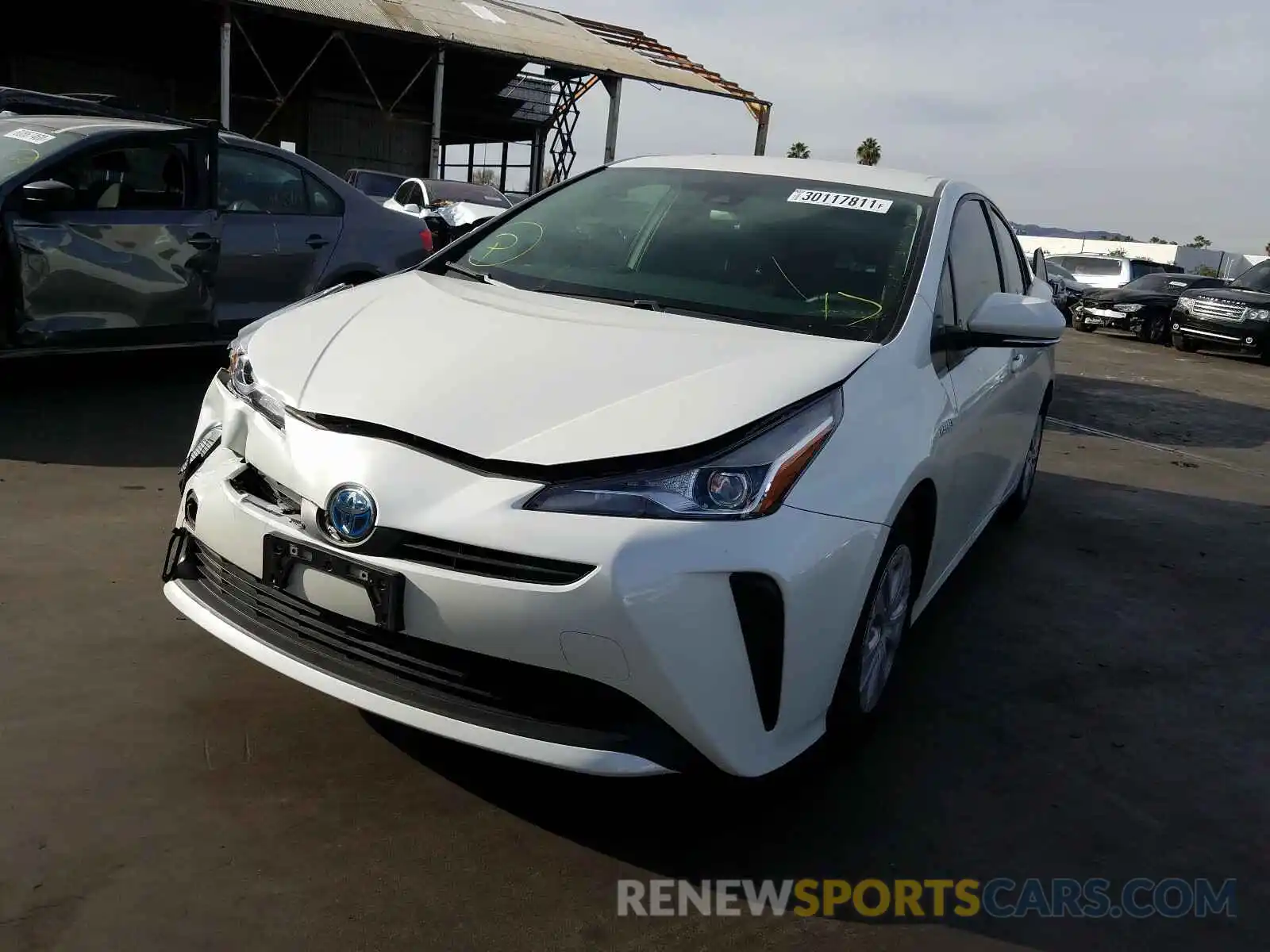 2 Photograph of a damaged car JTDKARFU6L3108677 TOYOTA PRIUS 2020