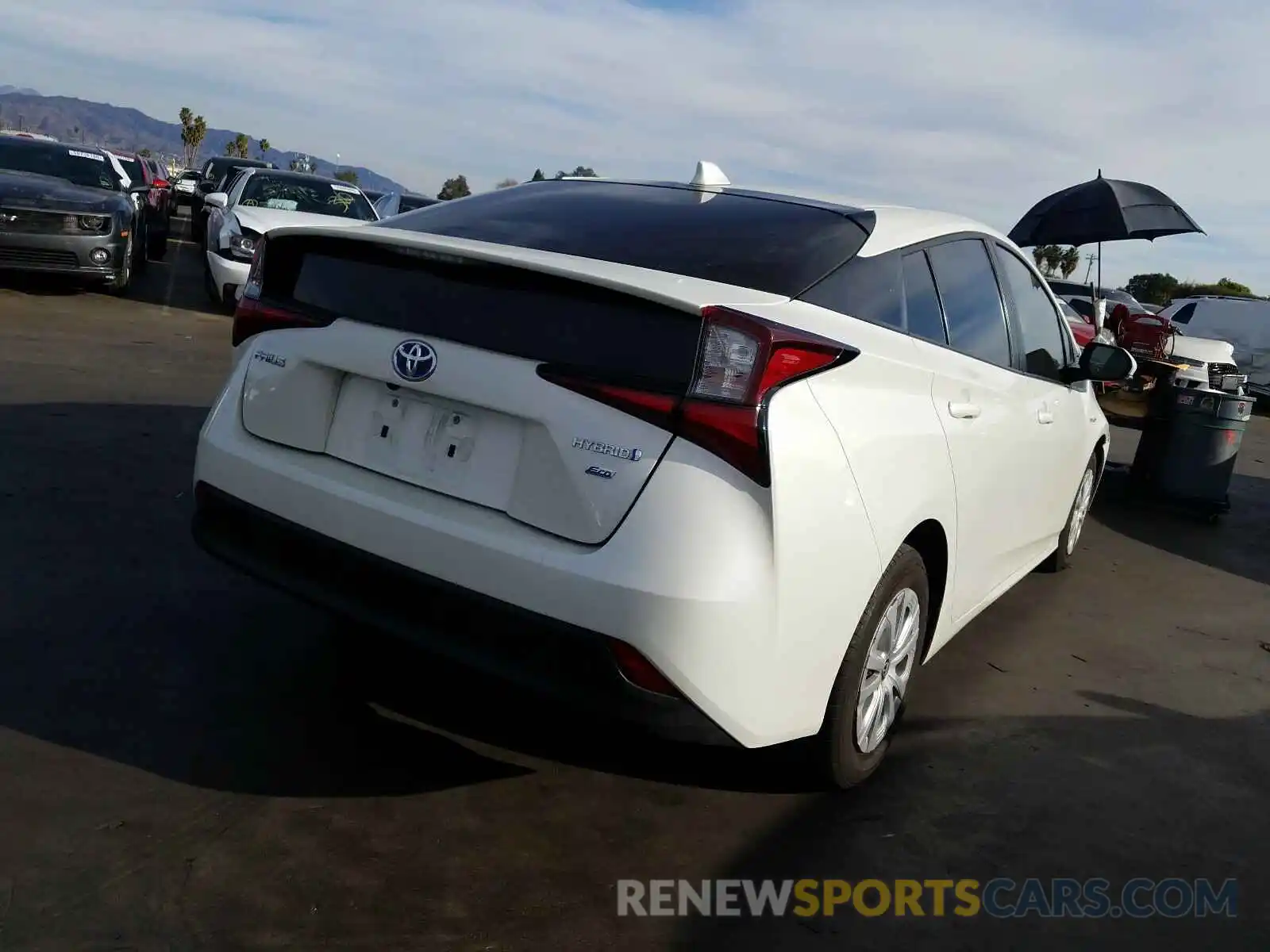 4 Photograph of a damaged car JTDKARFU6L3108677 TOYOTA PRIUS 2020