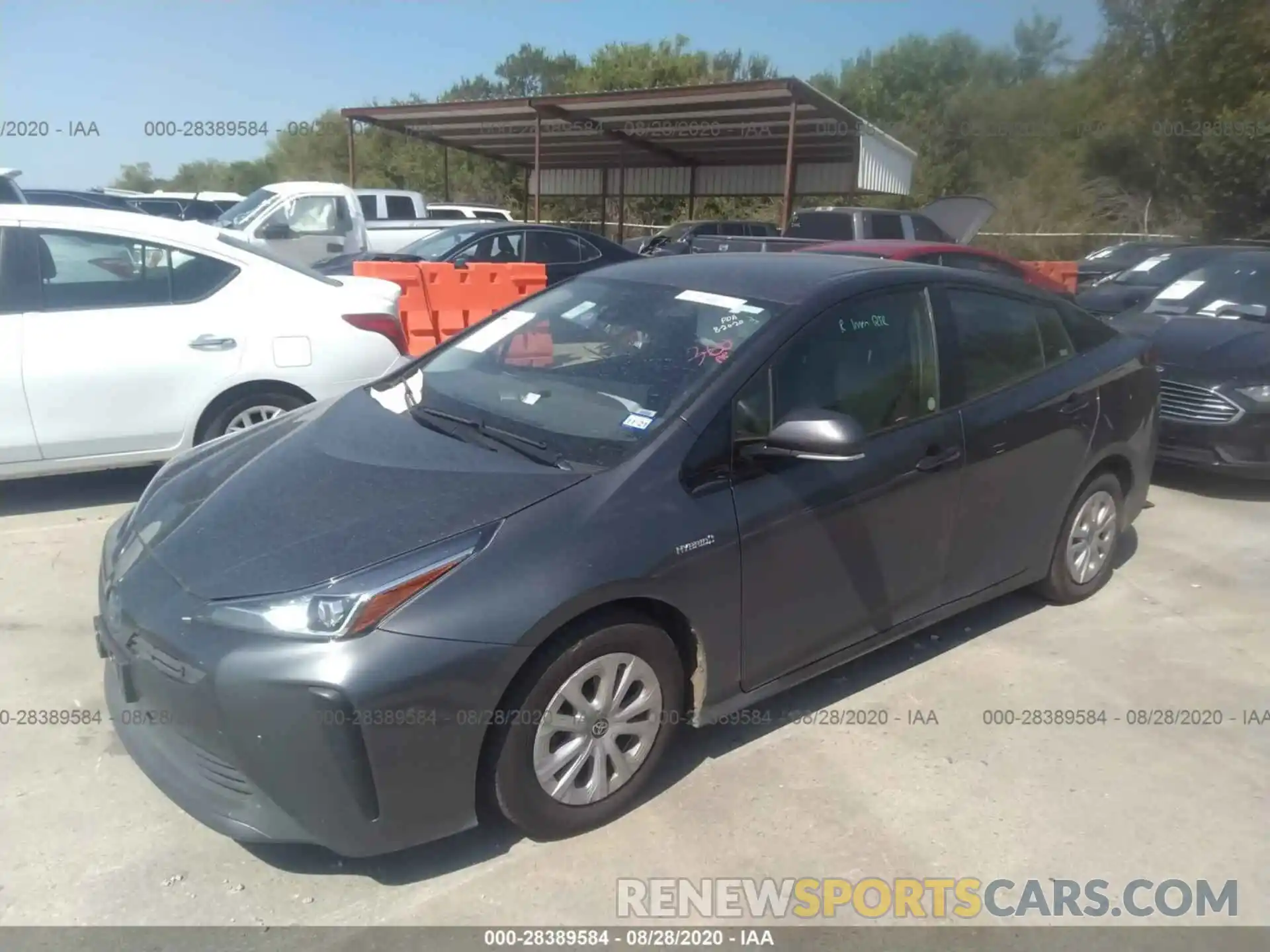 2 Photograph of a damaged car JTDKARFU6L3108775 TOYOTA PRIUS 2020