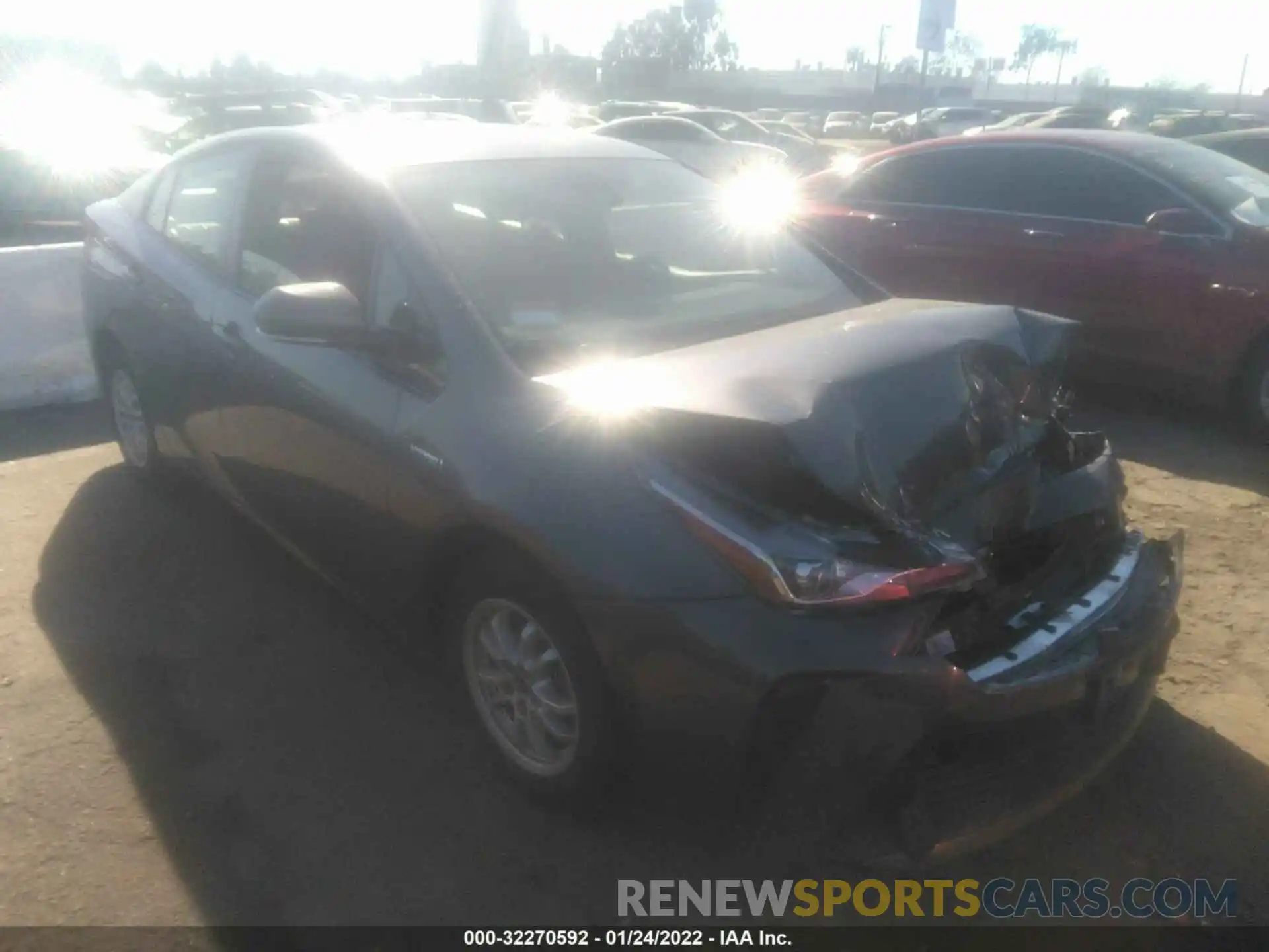 1 Photograph of a damaged car JTDKARFU6L3108808 TOYOTA PRIUS 2020