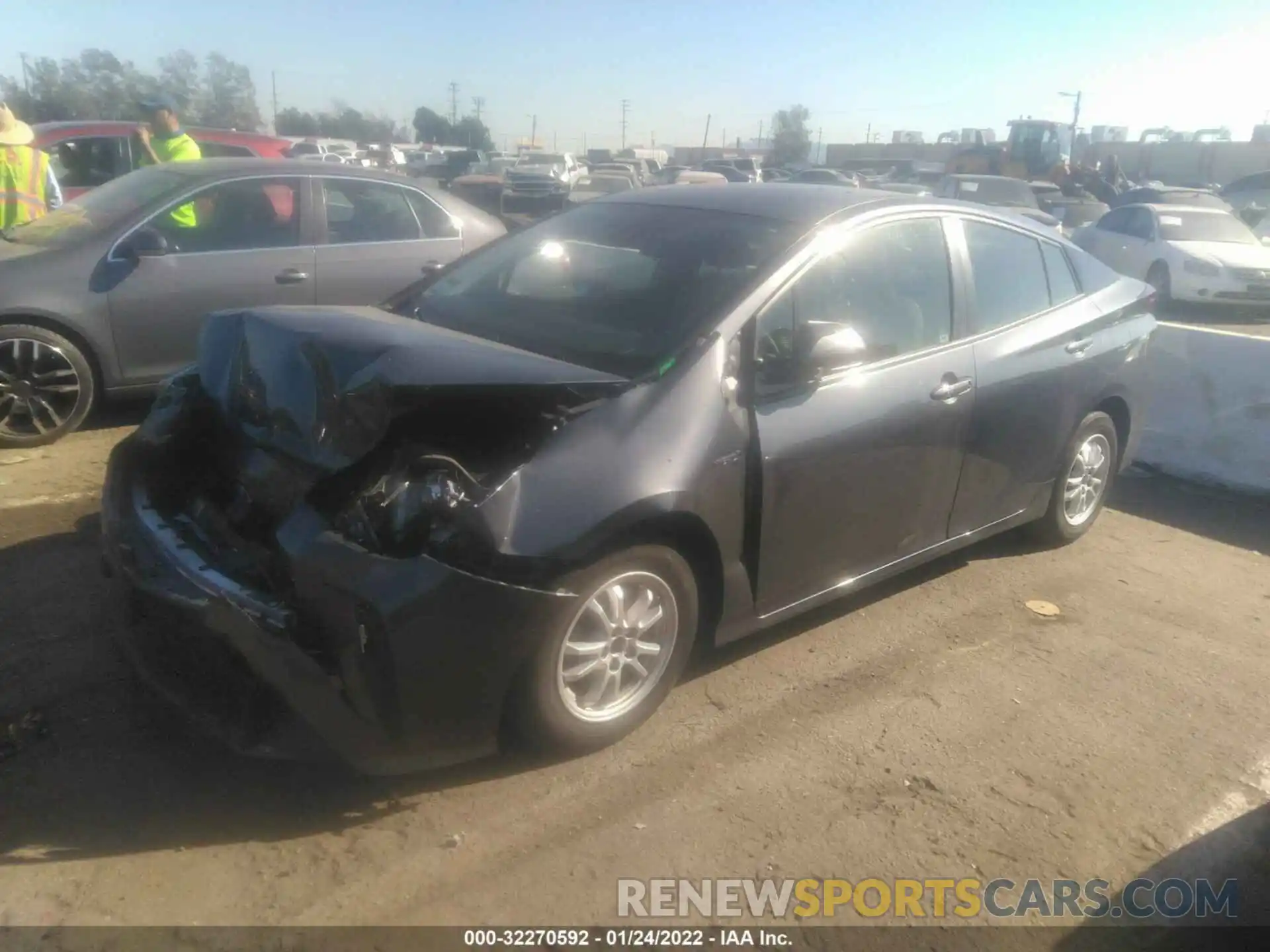 2 Photograph of a damaged car JTDKARFU6L3108808 TOYOTA PRIUS 2020