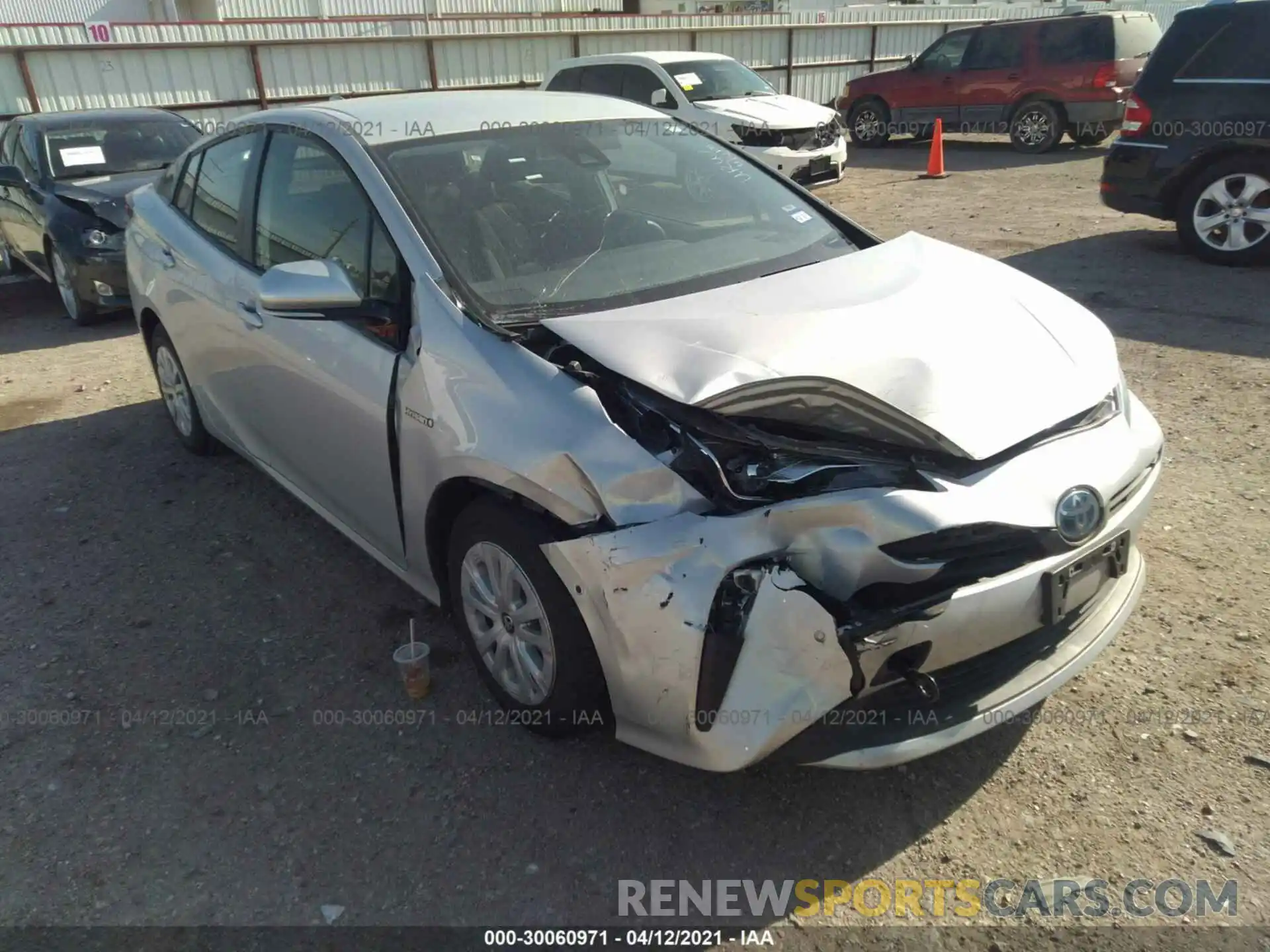 1 Photograph of a damaged car JTDKARFU6L3109716 TOYOTA PRIUS 2020