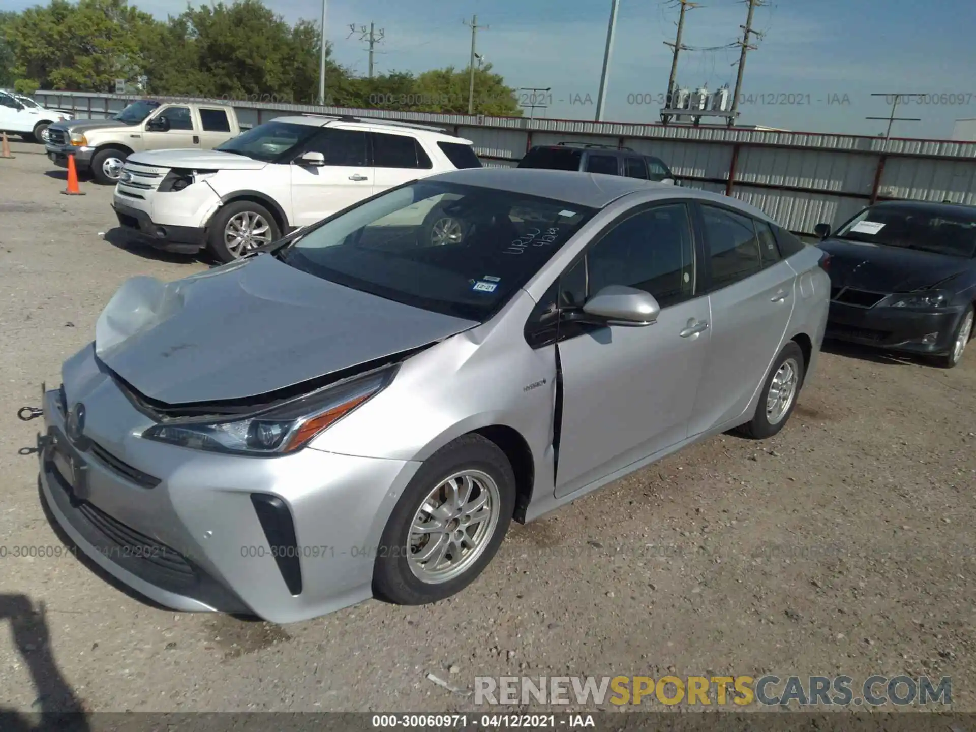 2 Photograph of a damaged car JTDKARFU6L3109716 TOYOTA PRIUS 2020