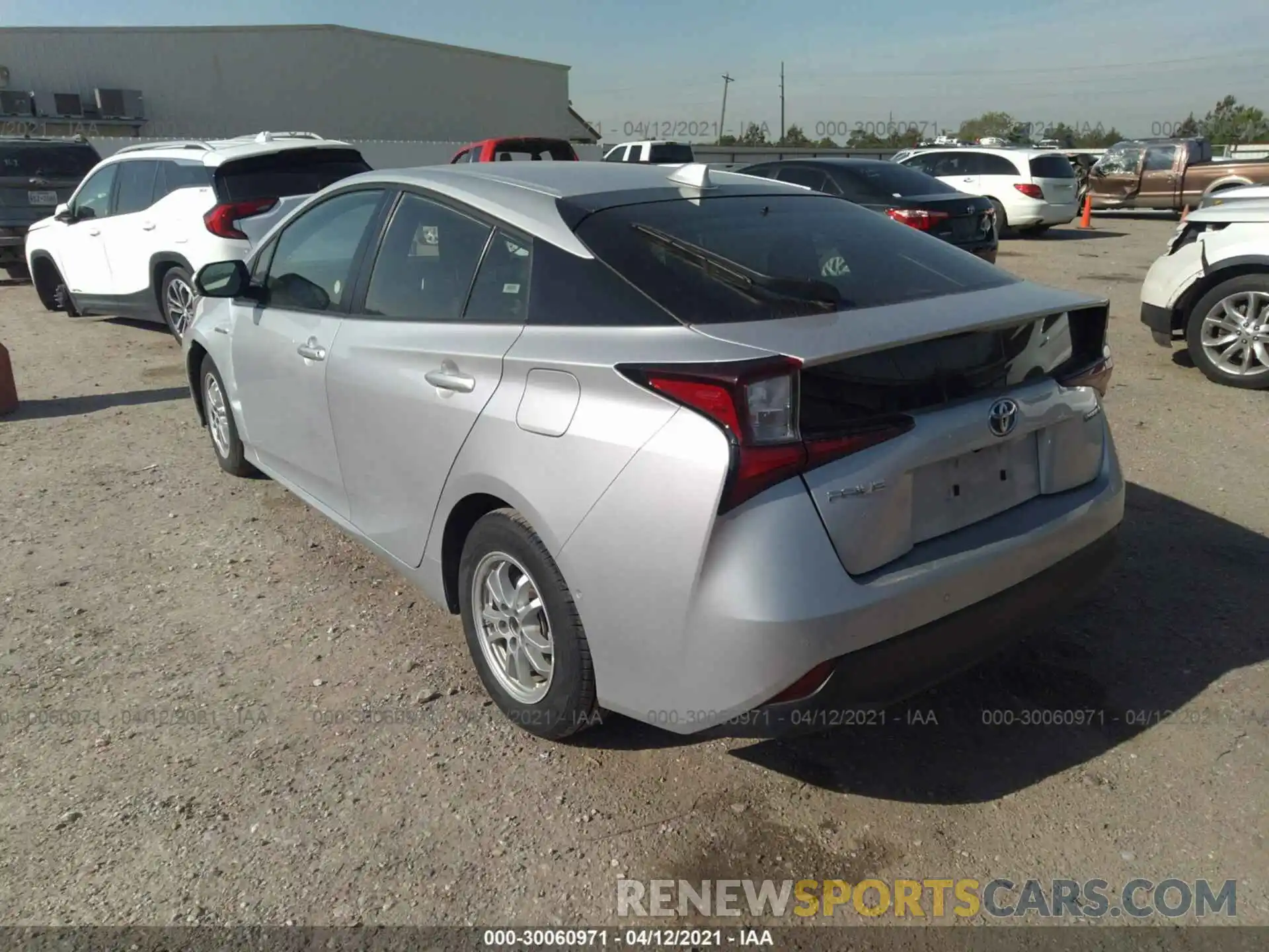 3 Photograph of a damaged car JTDKARFU6L3109716 TOYOTA PRIUS 2020