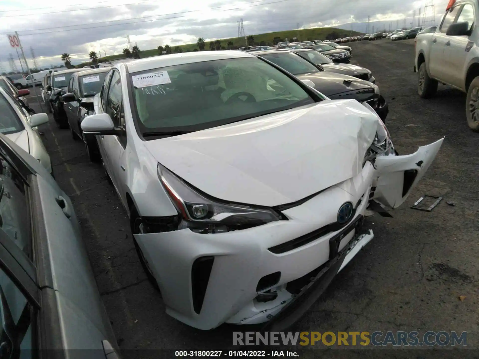 1 Photograph of a damaged car JTDKARFU6L3110140 TOYOTA PRIUS 2020