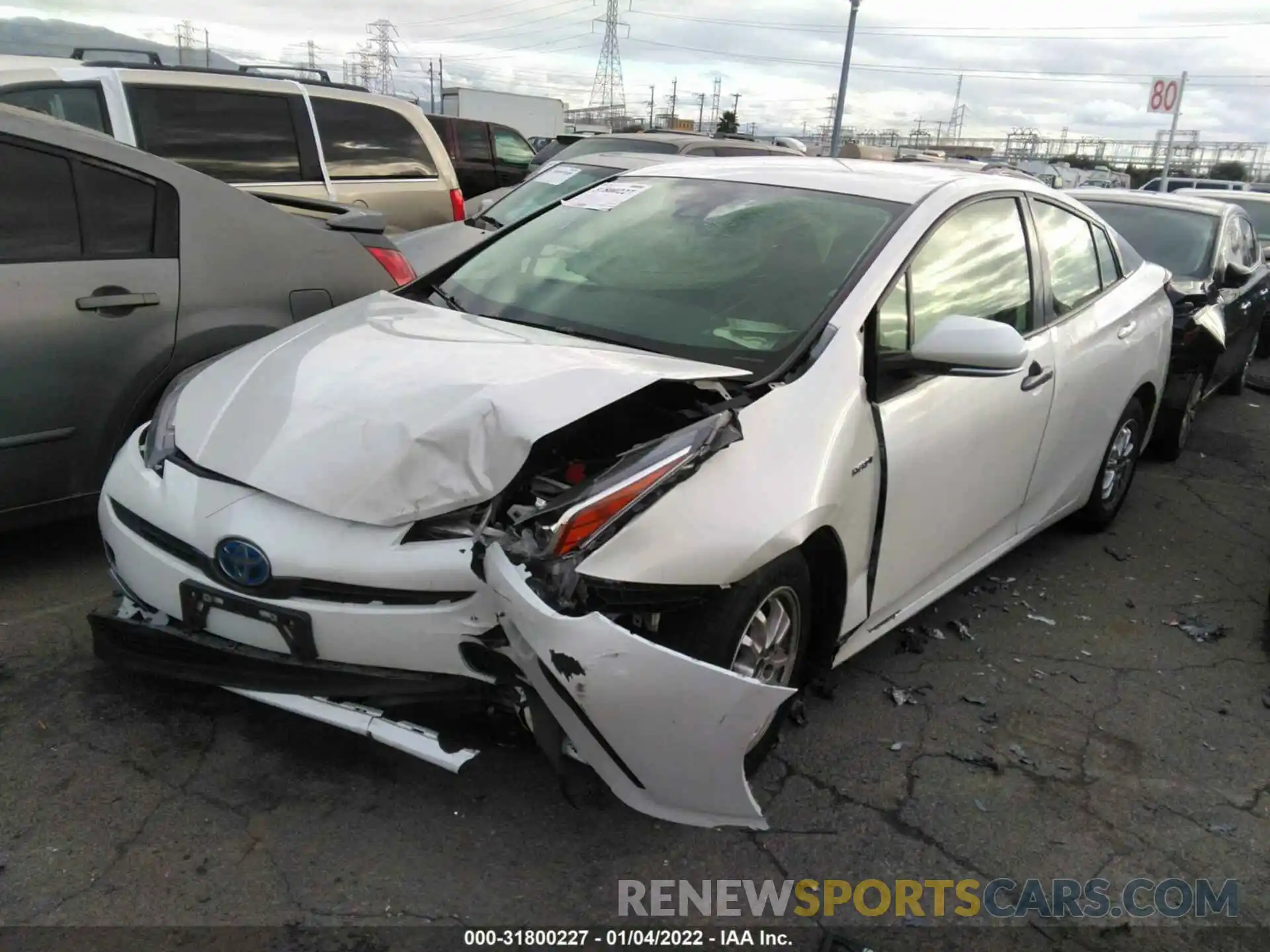 2 Photograph of a damaged car JTDKARFU6L3110140 TOYOTA PRIUS 2020