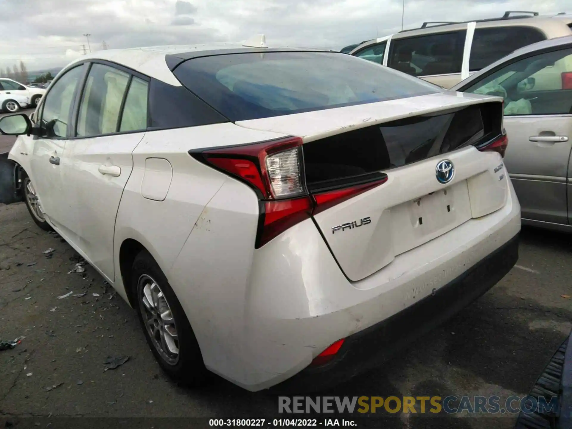 3 Photograph of a damaged car JTDKARFU6L3110140 TOYOTA PRIUS 2020