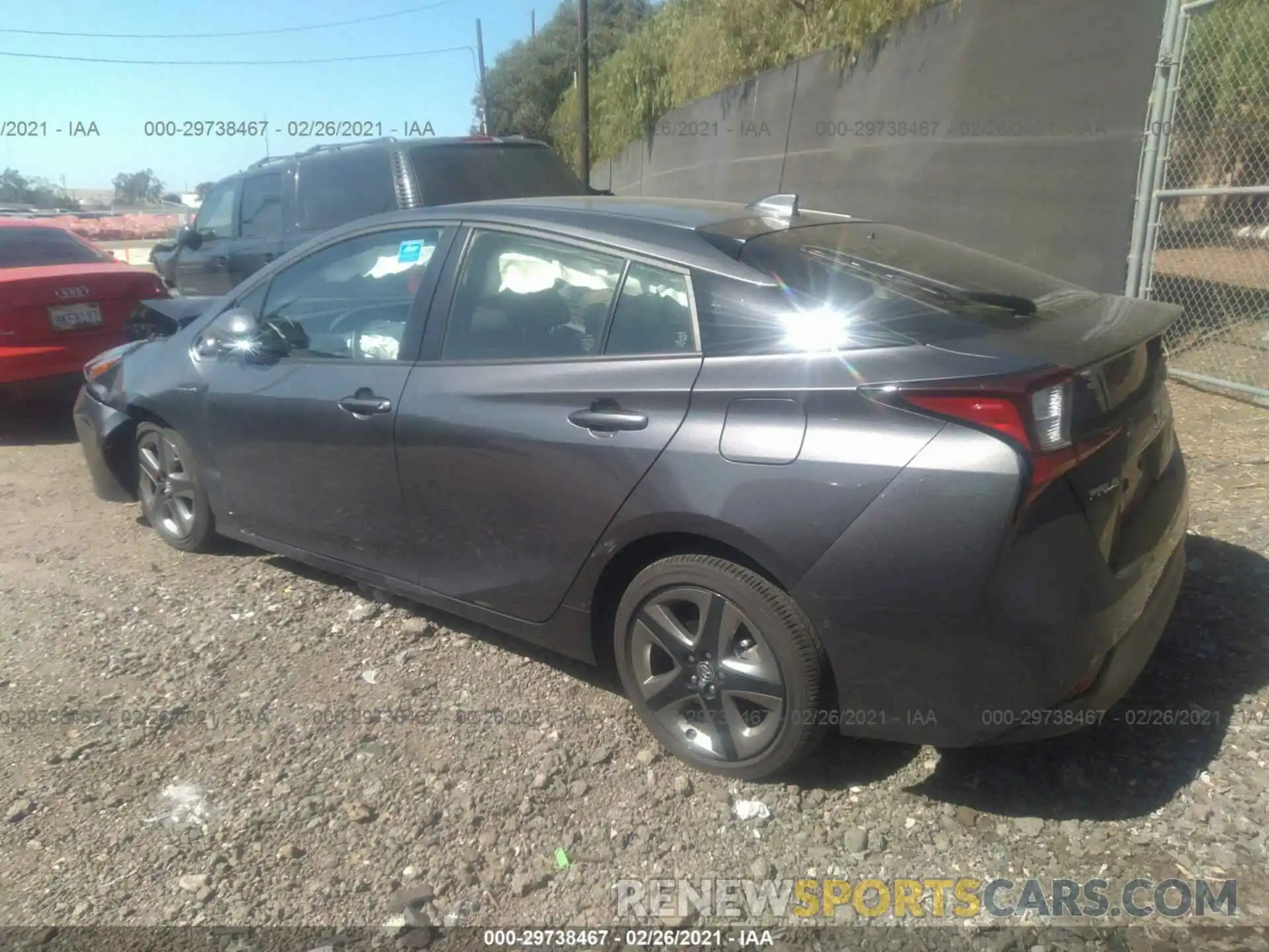 3 Photograph of a damaged car JTDKARFU6L3110414 TOYOTA PRIUS 2020