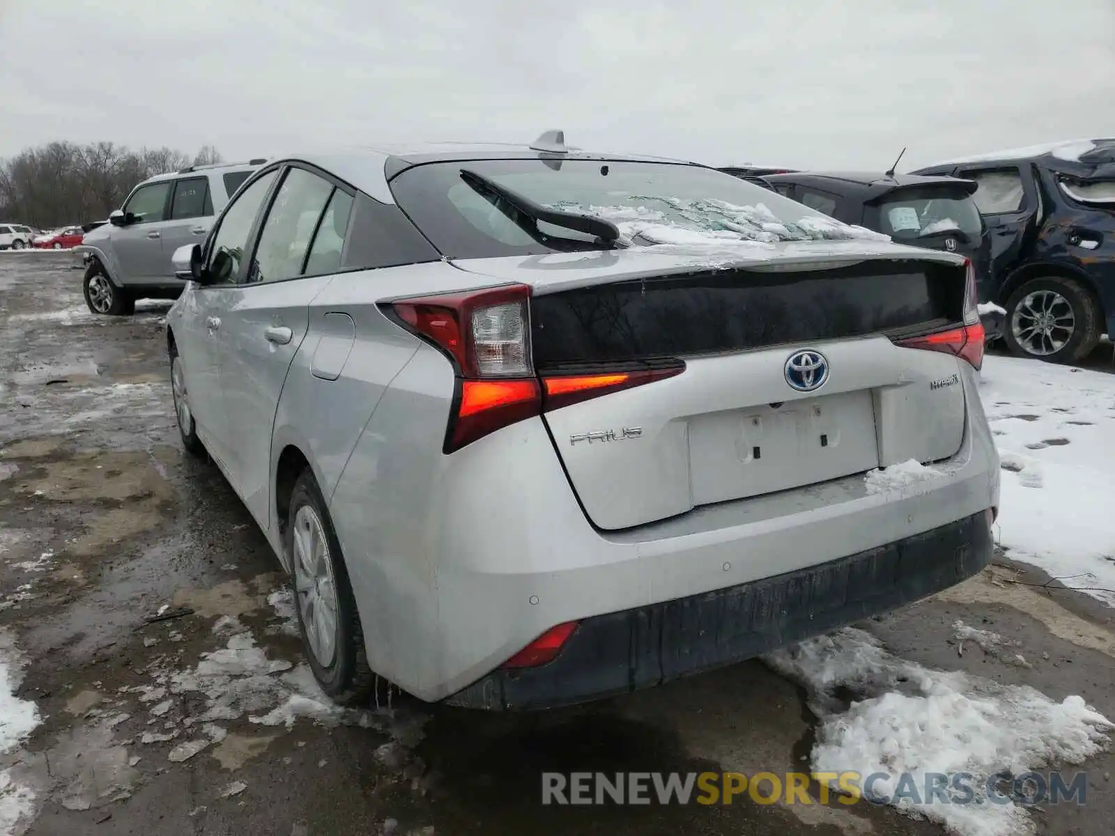 3 Photograph of a damaged car JTDKARFU6L3112017 TOYOTA PRIUS 2020