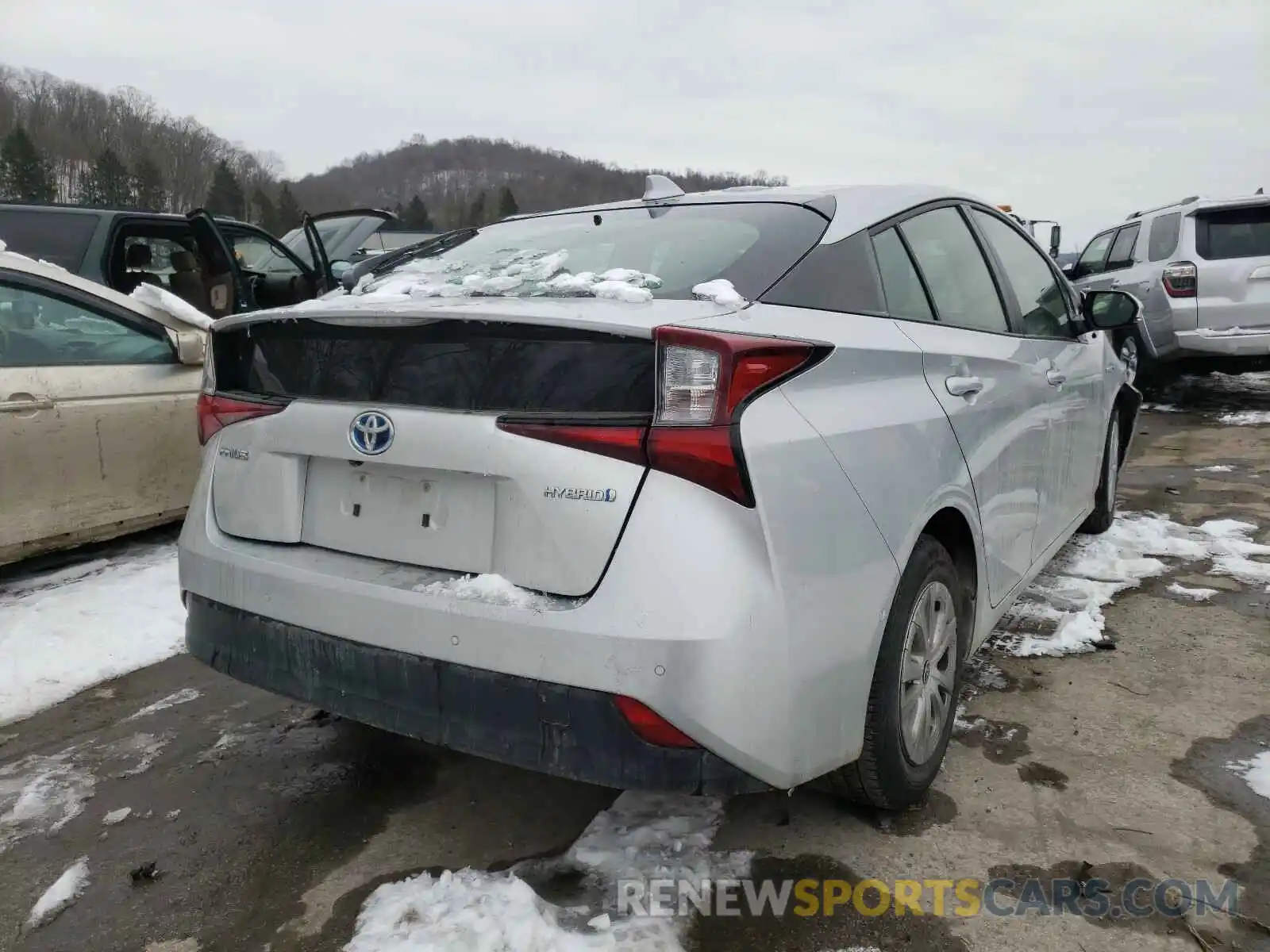 4 Photograph of a damaged car JTDKARFU6L3112017 TOYOTA PRIUS 2020