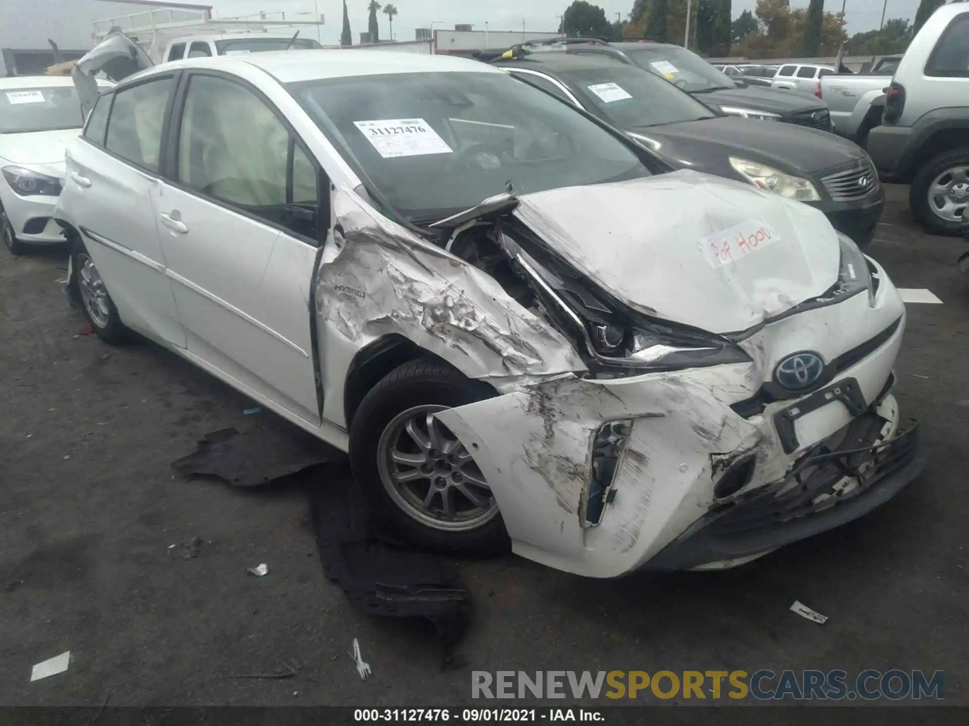 1 Photograph of a damaged car JTDKARFU6L3112633 TOYOTA PRIUS 2020