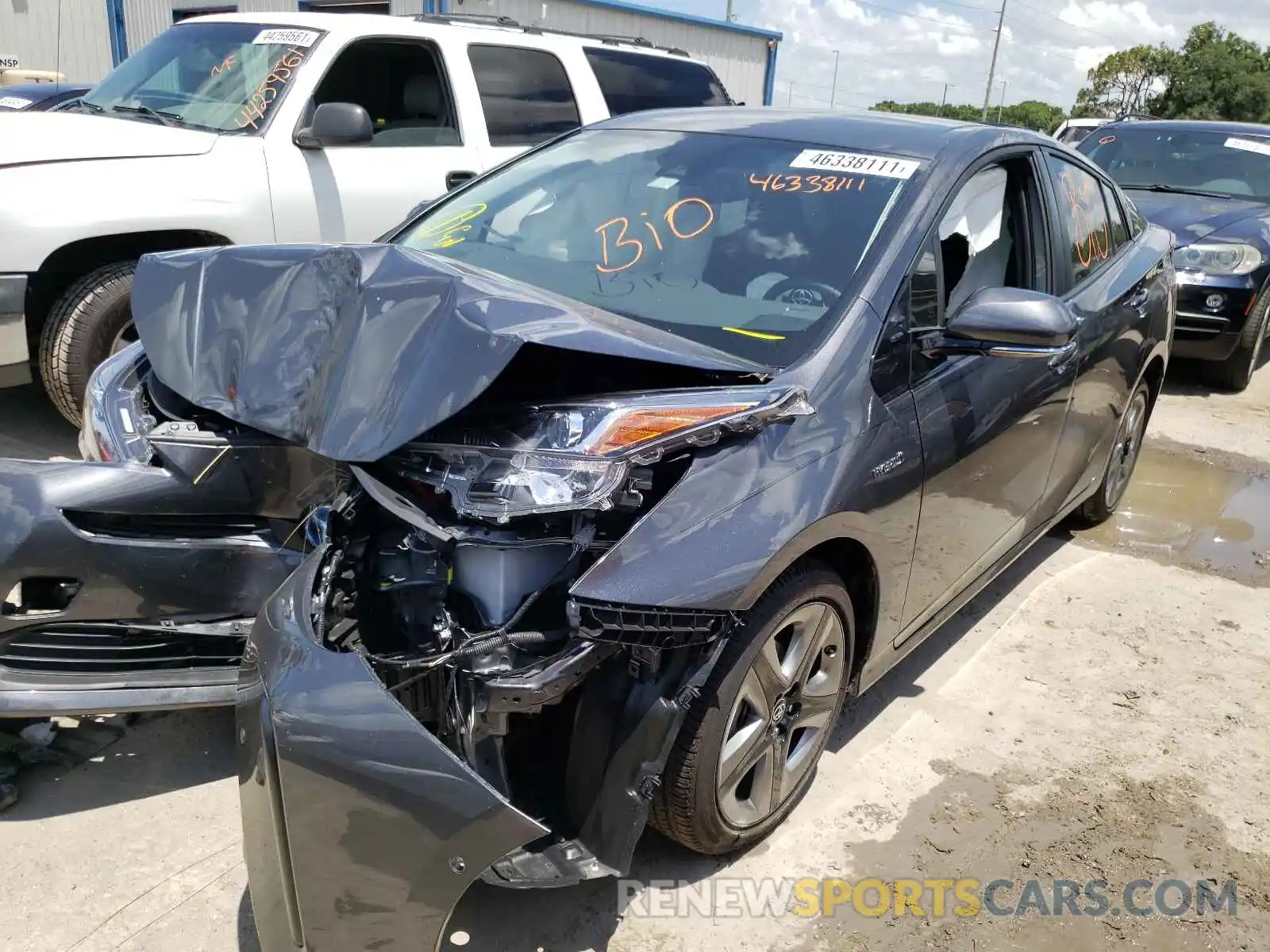 2 Photograph of a damaged car JTDKARFU6L3112812 TOYOTA PRIUS 2020