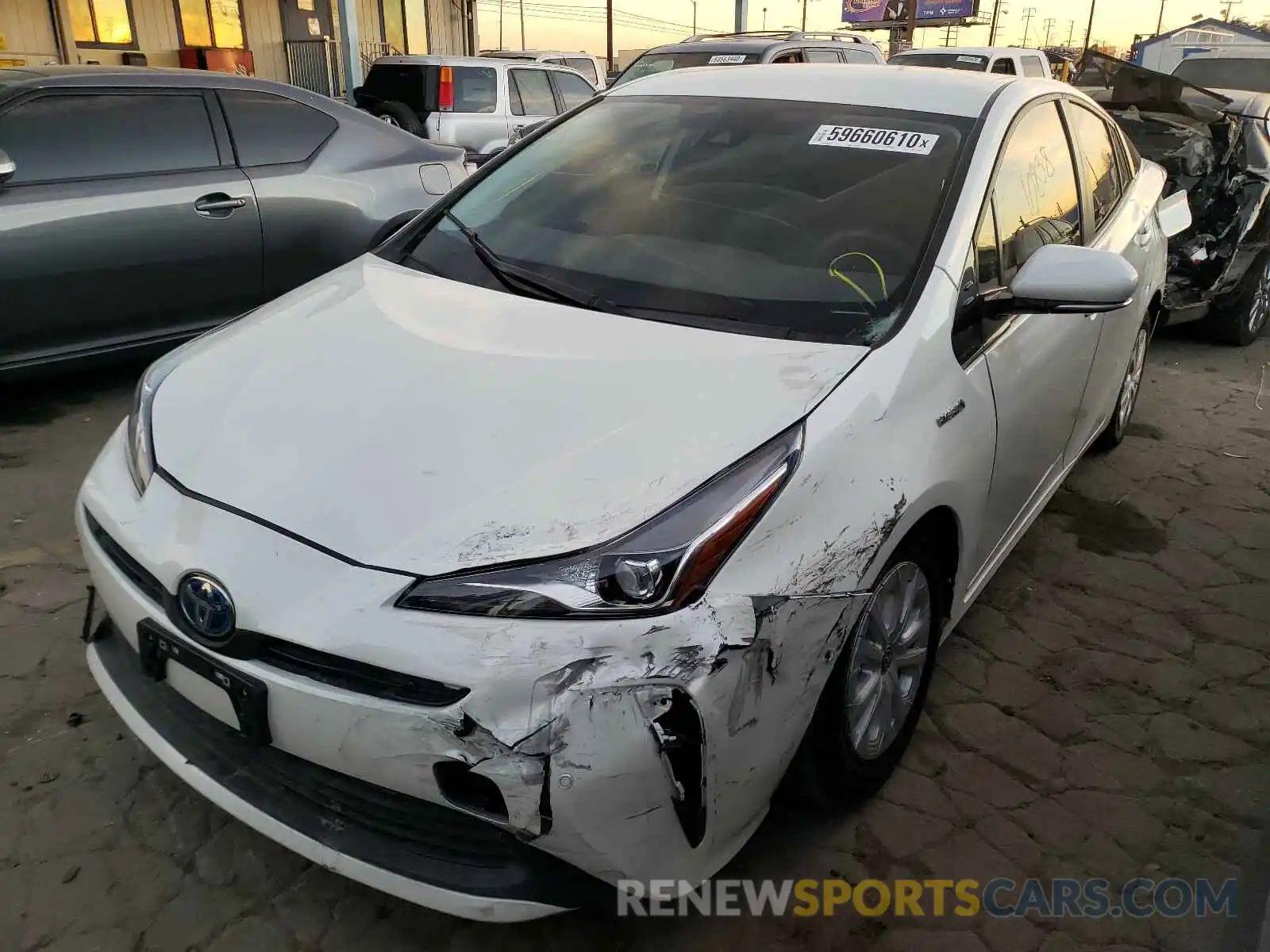 2 Photograph of a damaged car JTDKARFU6L3112955 TOYOTA PRIUS 2020