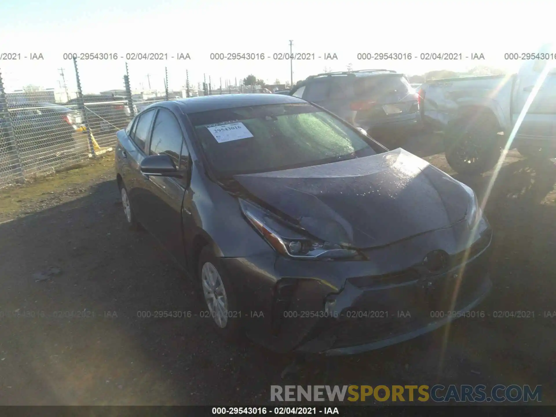 1 Photograph of a damaged car JTDKARFU6L3113295 TOYOTA PRIUS 2020