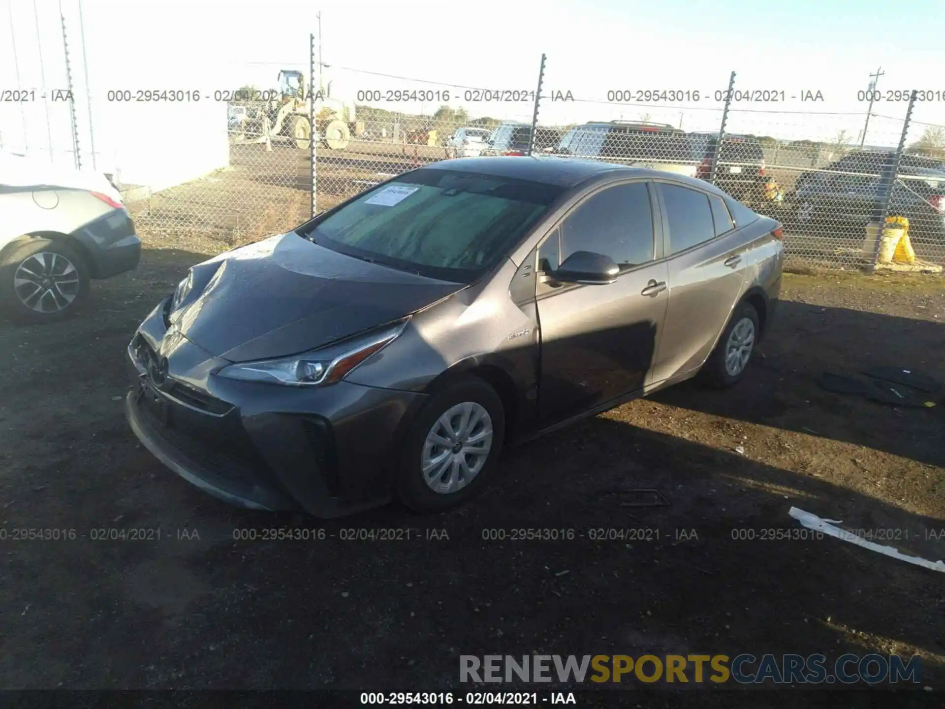 2 Photograph of a damaged car JTDKARFU6L3113295 TOYOTA PRIUS 2020