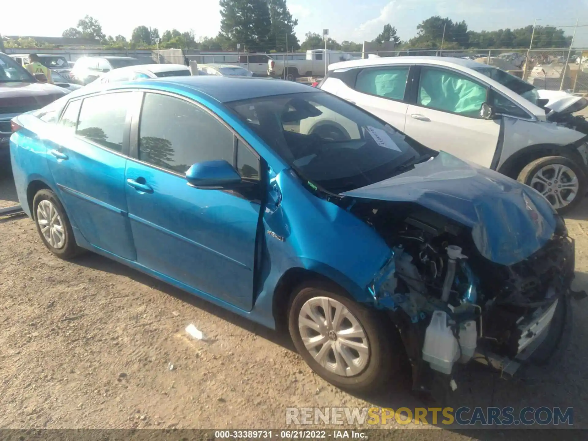 1 Photograph of a damaged car JTDKARFU6L3113524 TOYOTA PRIUS 2020