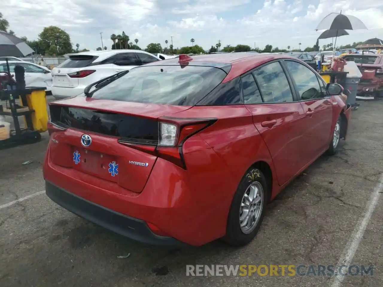 4 Photograph of a damaged car JTDKARFU6L3113829 TOYOTA PRIUS 2020