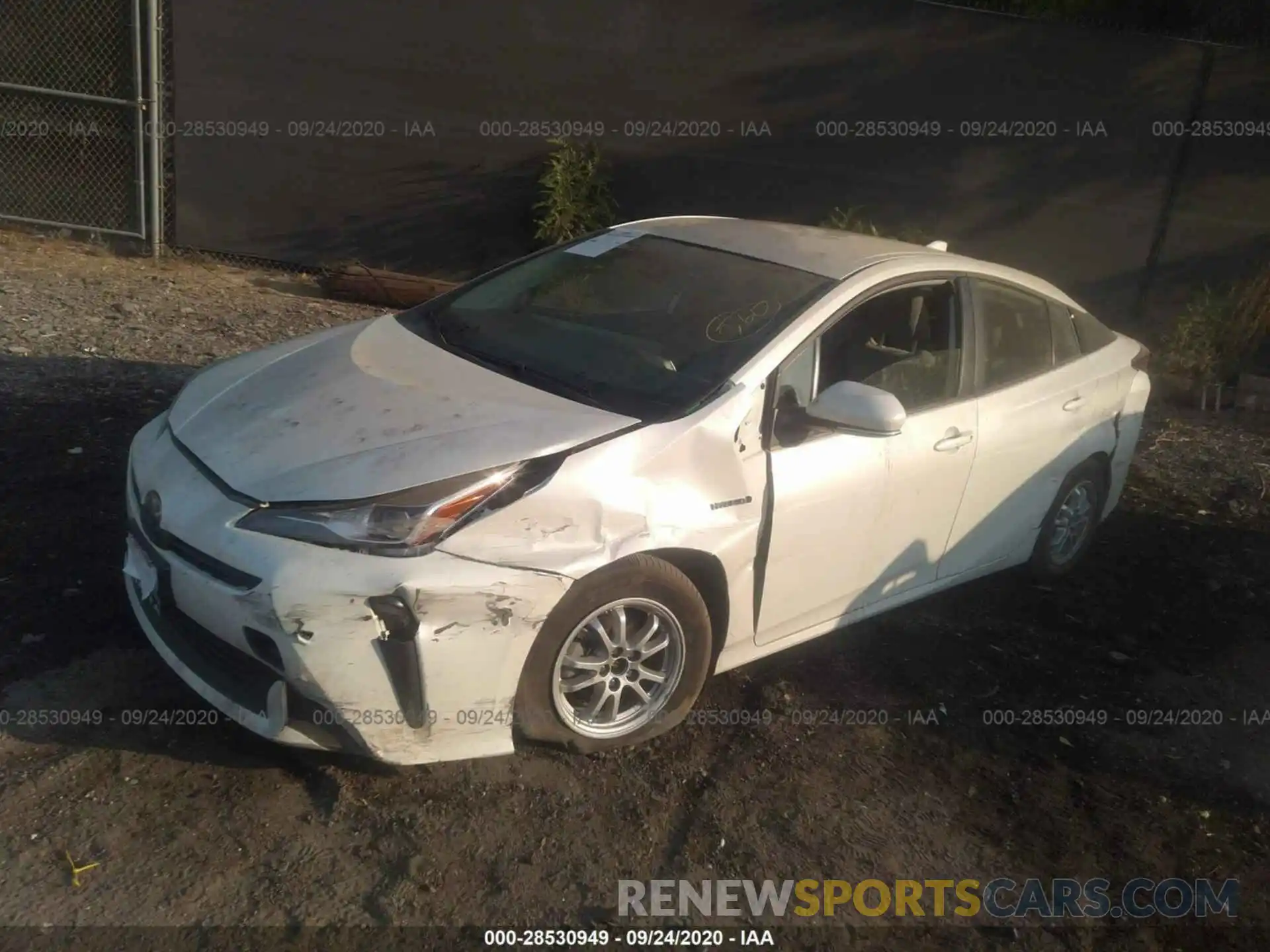 2 Photograph of a damaged car JTDKARFU6L3113913 TOYOTA PRIUS 2020