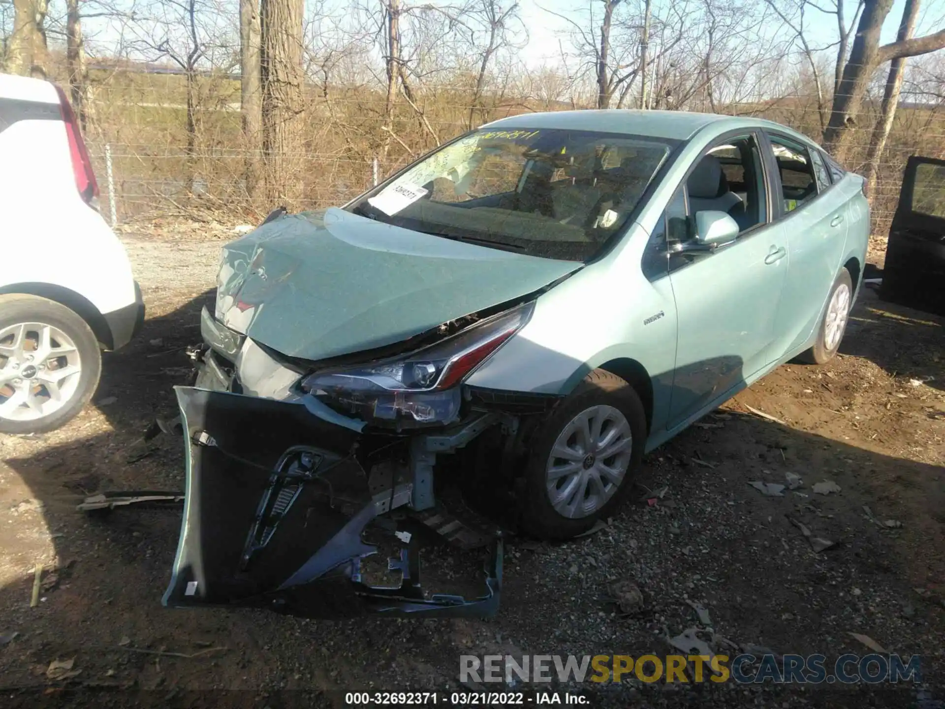 2 Photograph of a damaged car JTDKARFU6L3114964 TOYOTA PRIUS 2020