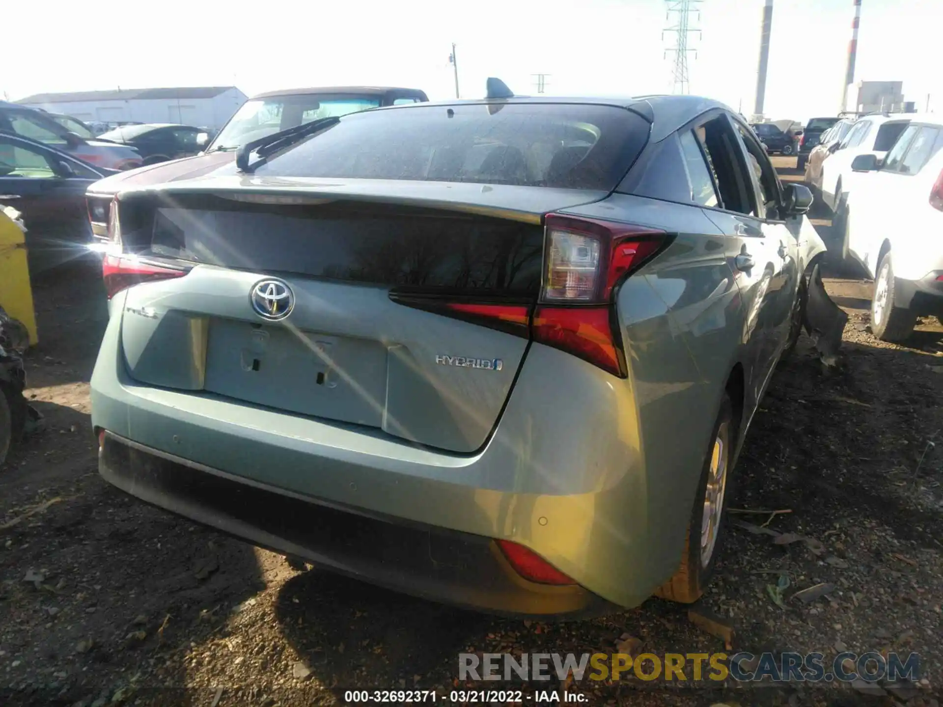 4 Photograph of a damaged car JTDKARFU6L3114964 TOYOTA PRIUS 2020