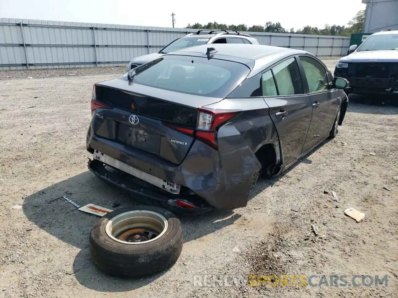 4 Photograph of a damaged car JTDKARFU6L3116617 TOYOTA PRIUS 2020