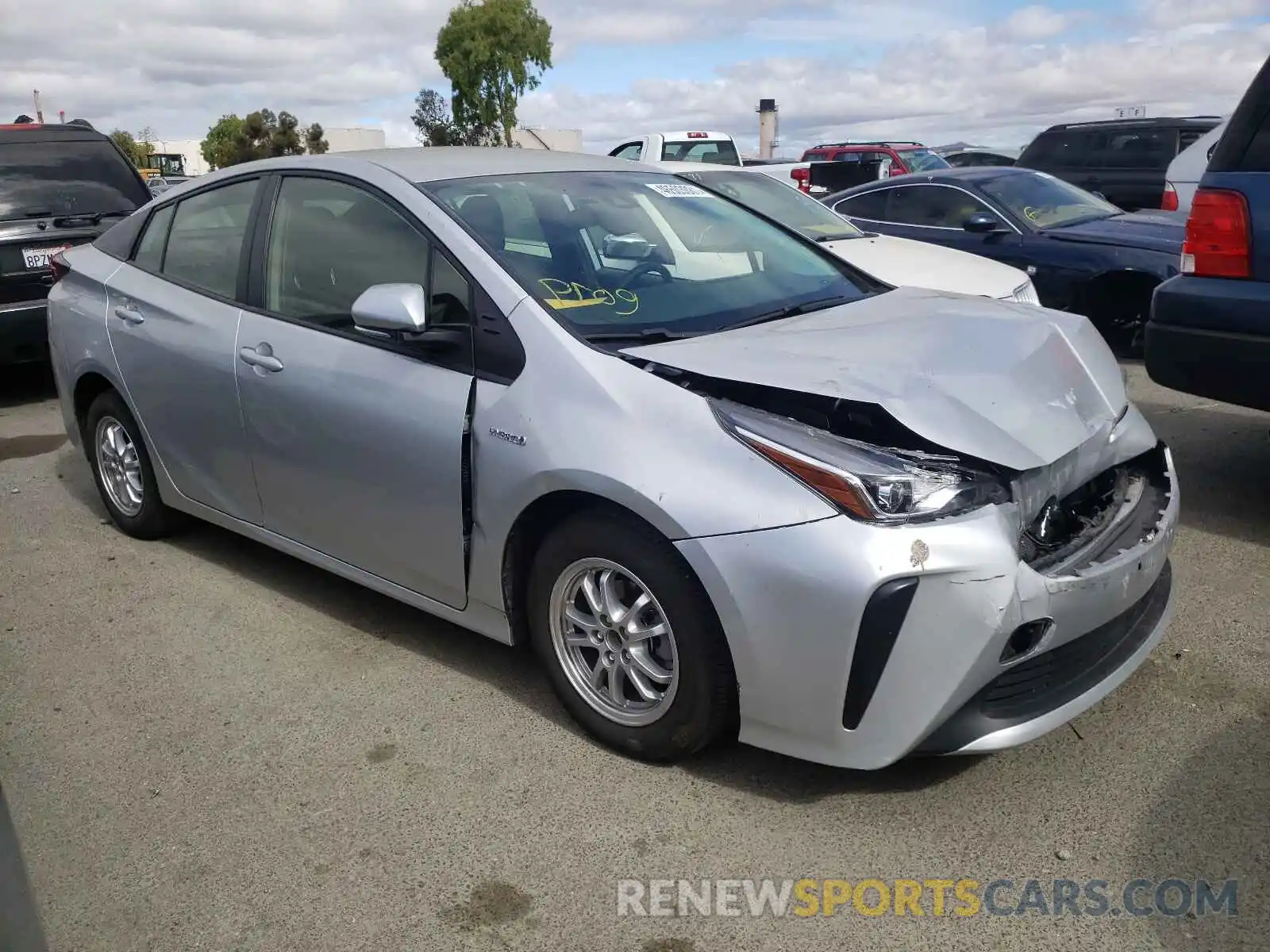 1 Photograph of a damaged car JTDKARFU6L3116844 TOYOTA PRIUS 2020