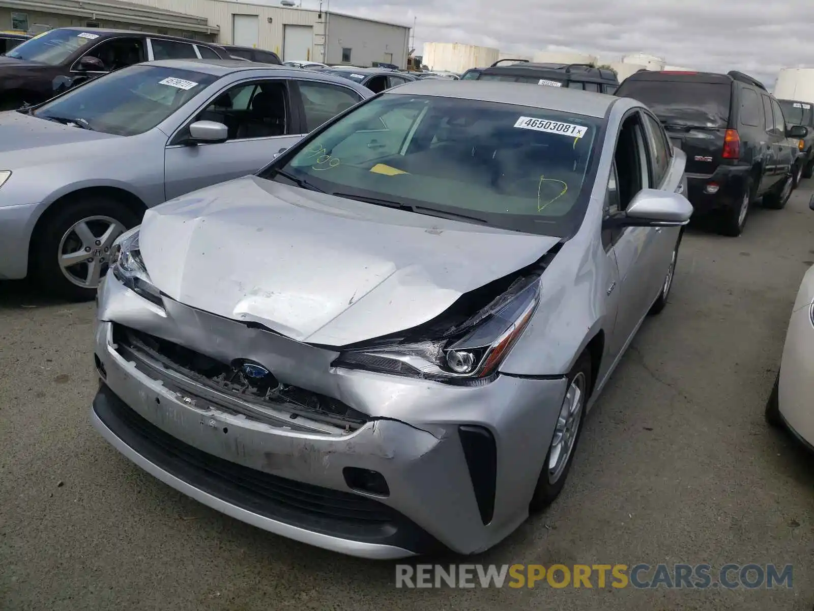 2 Photograph of a damaged car JTDKARFU6L3116844 TOYOTA PRIUS 2020