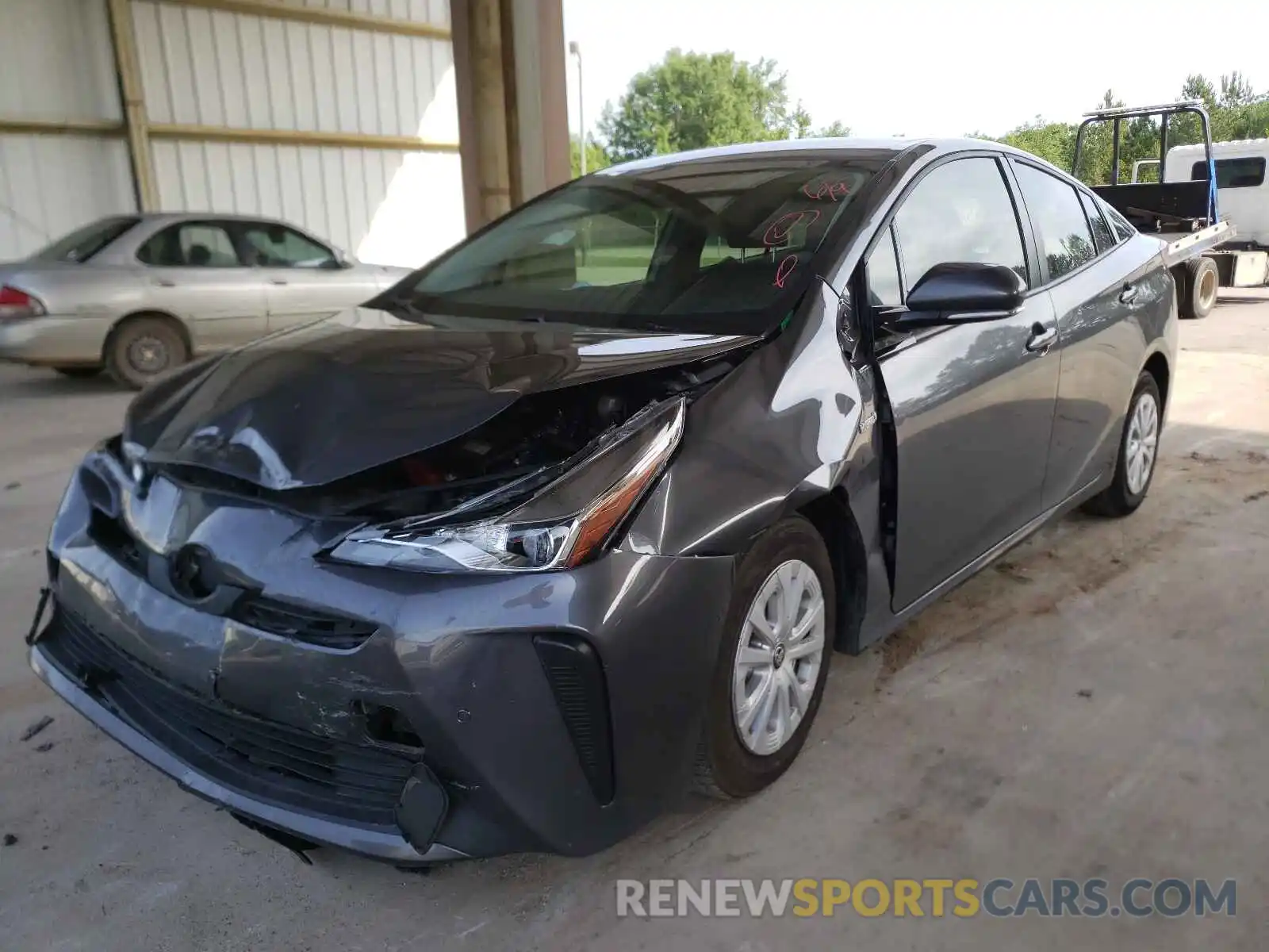 2 Photograph of a damaged car JTDKARFU6L3119274 TOYOTA PRIUS 2020