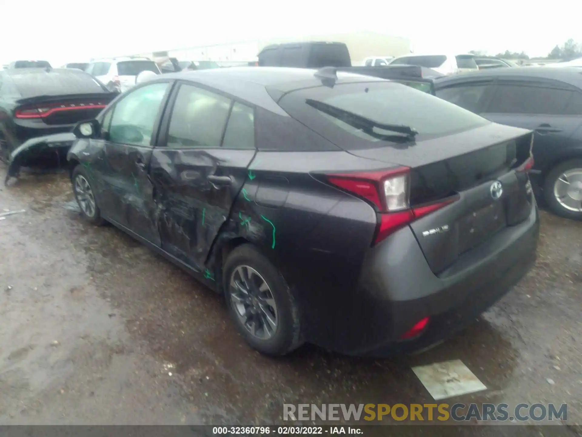 3 Photograph of a damaged car JTDKARFU6L3119520 TOYOTA PRIUS 2020