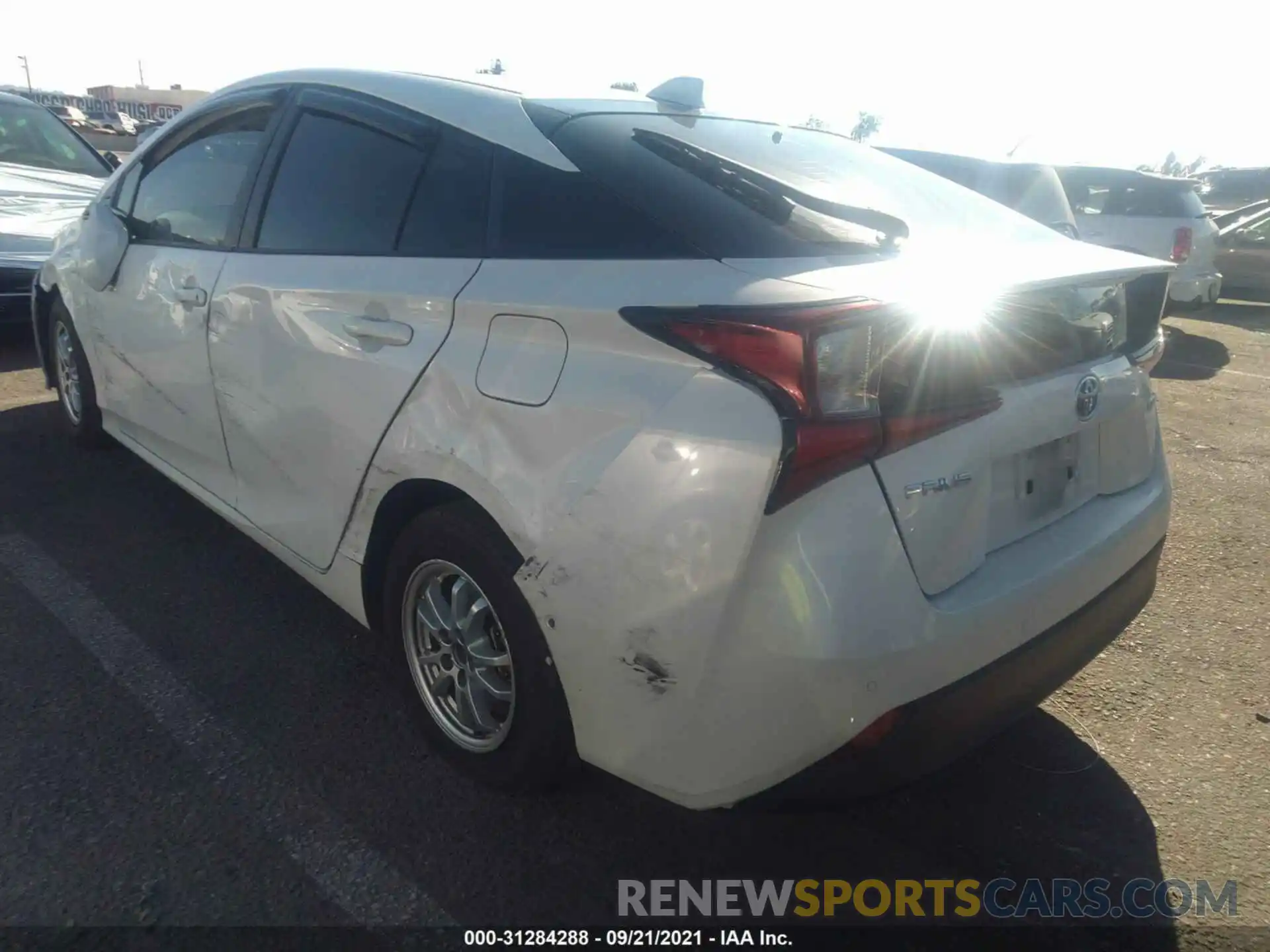 3 Photograph of a damaged car JTDKARFU6L3120425 TOYOTA PRIUS 2020