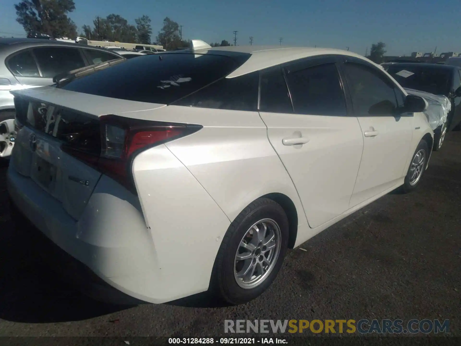 4 Photograph of a damaged car JTDKARFU6L3120425 TOYOTA PRIUS 2020