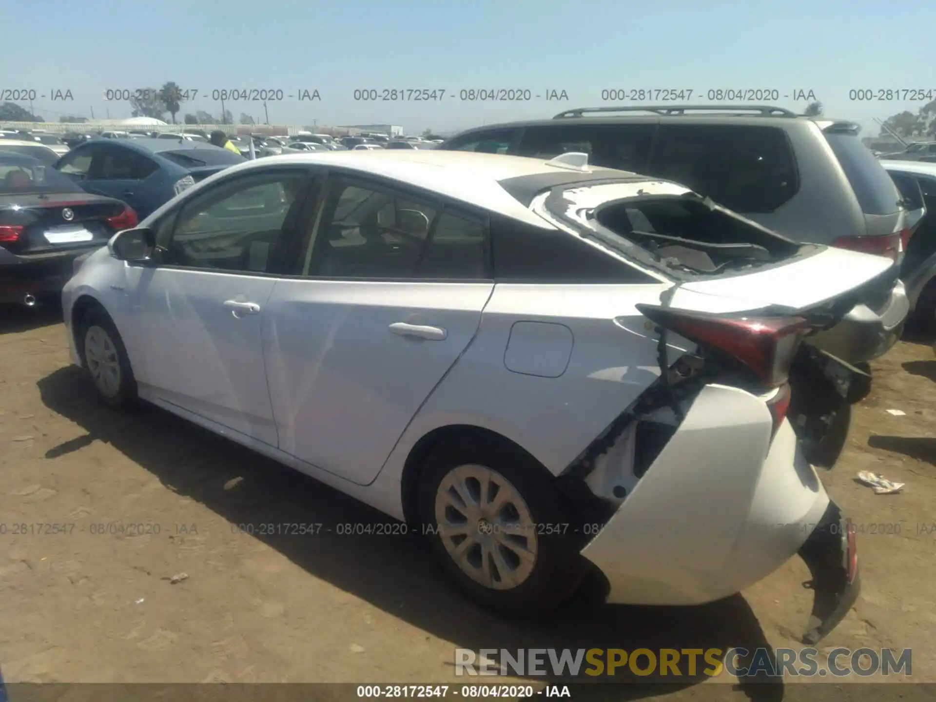 3 Photograph of a damaged car JTDKARFU6L3121378 TOYOTA PRIUS 2020