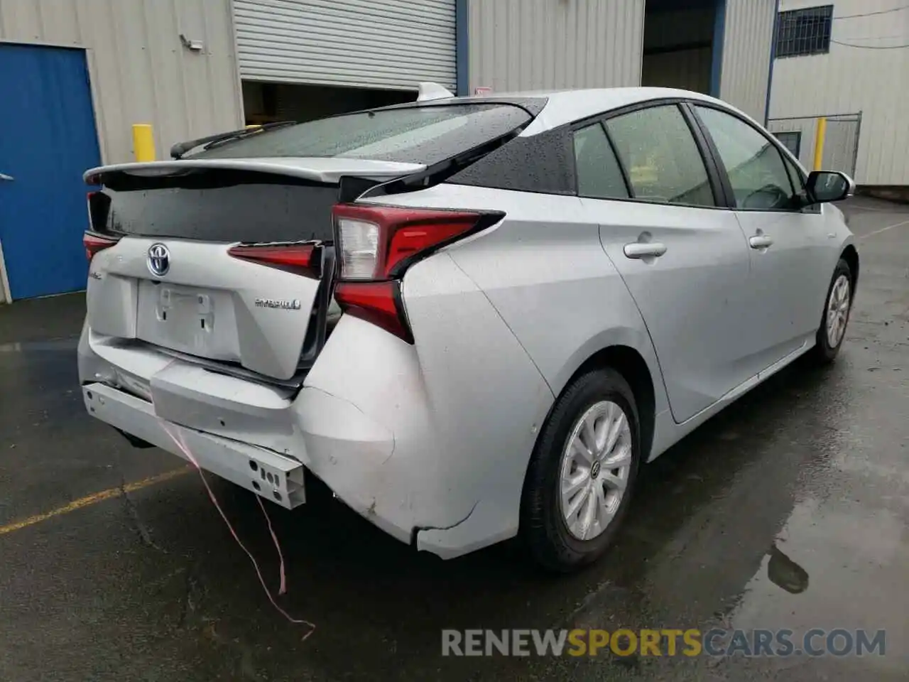 4 Photograph of a damaged car JTDKARFU6L3121476 TOYOTA PRIUS 2020