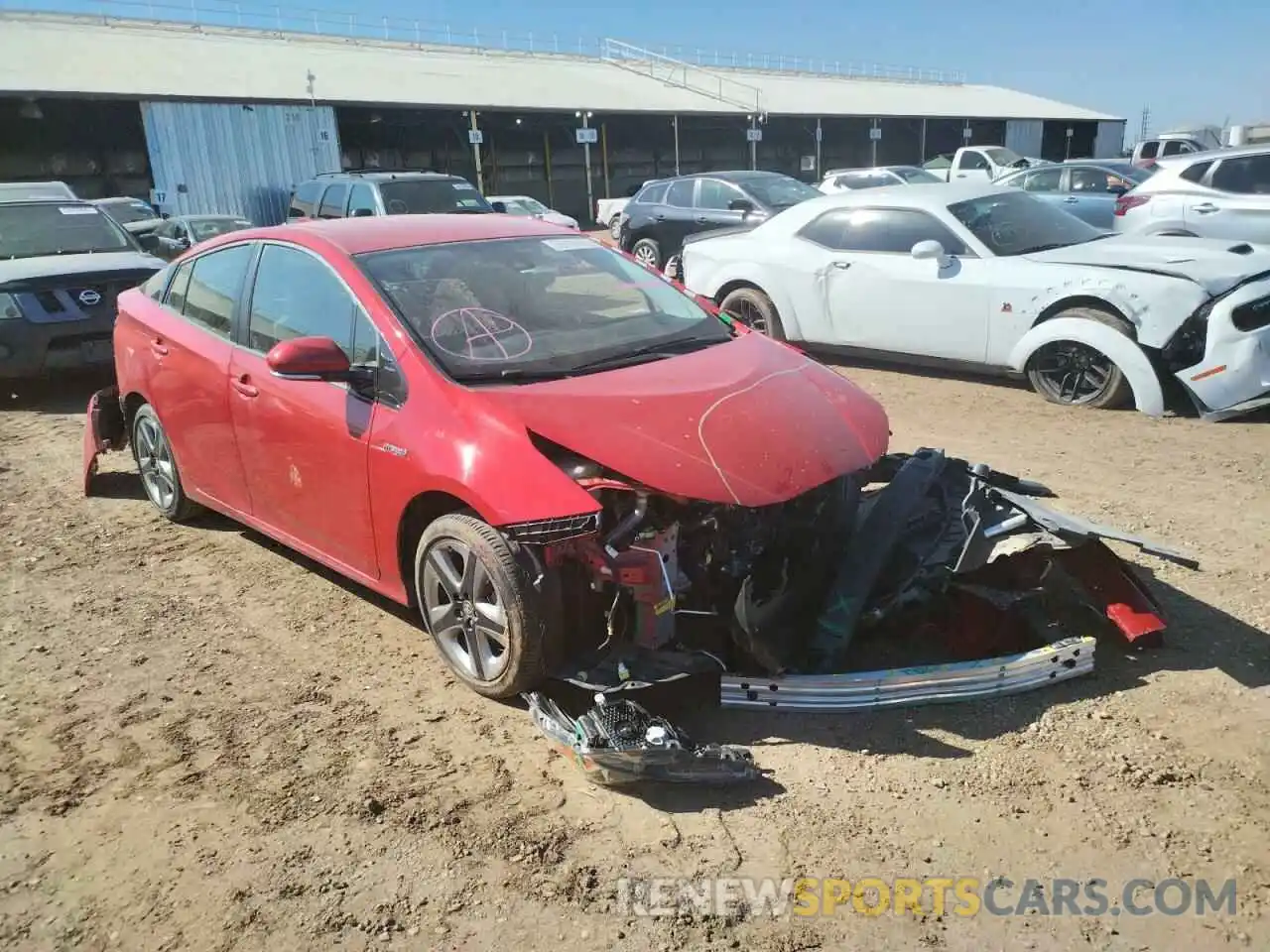 1 Photograph of a damaged car JTDKARFU6L3122272 TOYOTA PRIUS 2020