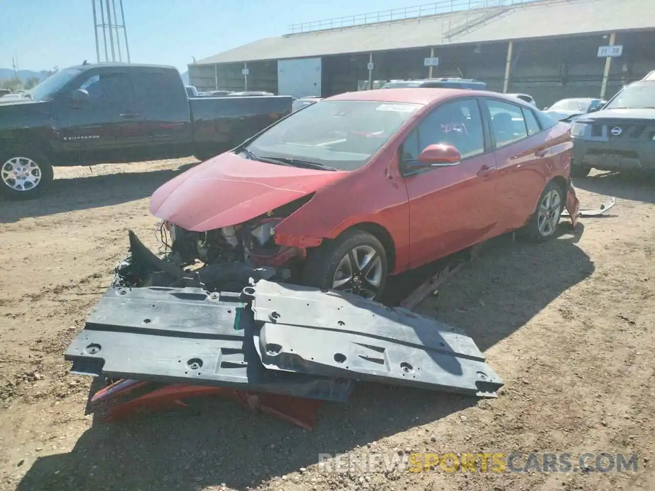 2 Photograph of a damaged car JTDKARFU6L3122272 TOYOTA PRIUS 2020