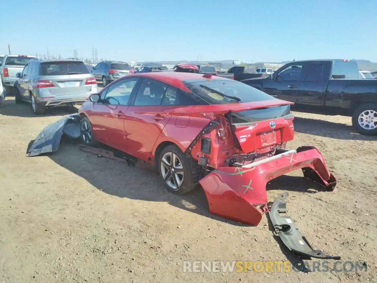 3 Photograph of a damaged car JTDKARFU6L3122272 TOYOTA PRIUS 2020