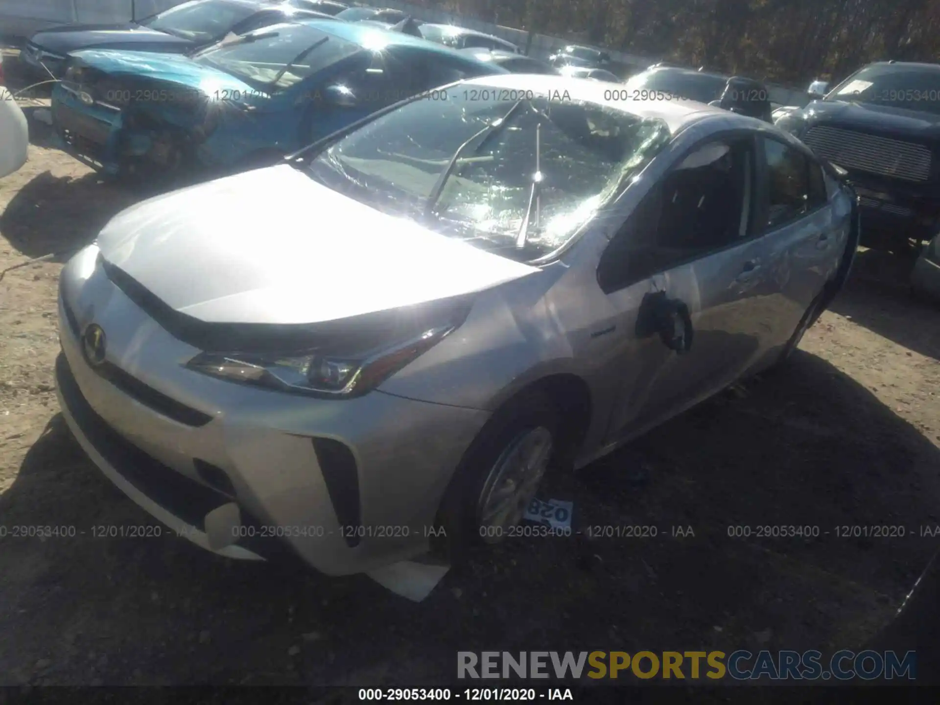 2 Photograph of a damaged car JTDKARFU6L3124006 TOYOTA PRIUS 2020