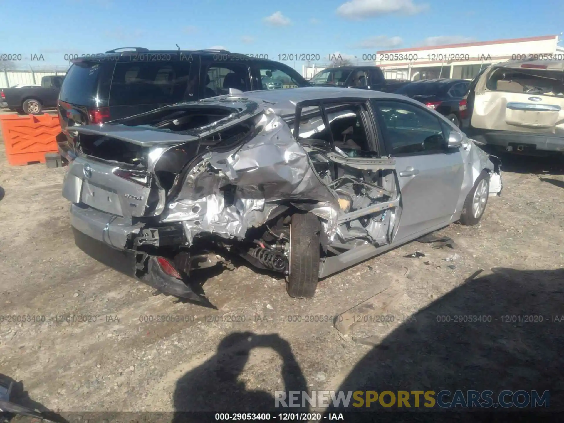 4 Photograph of a damaged car JTDKARFU6L3124006 TOYOTA PRIUS 2020