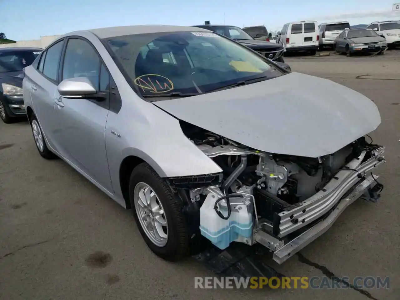 1 Photograph of a damaged car JTDKARFU6L3124233 TOYOTA PRIUS 2020