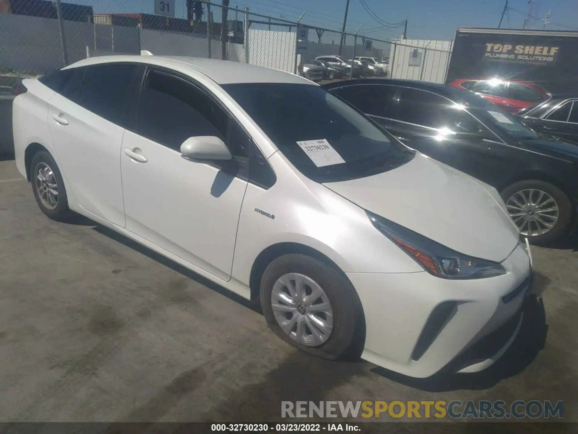 1 Photograph of a damaged car JTDKARFU6L3124247 TOYOTA PRIUS 2020