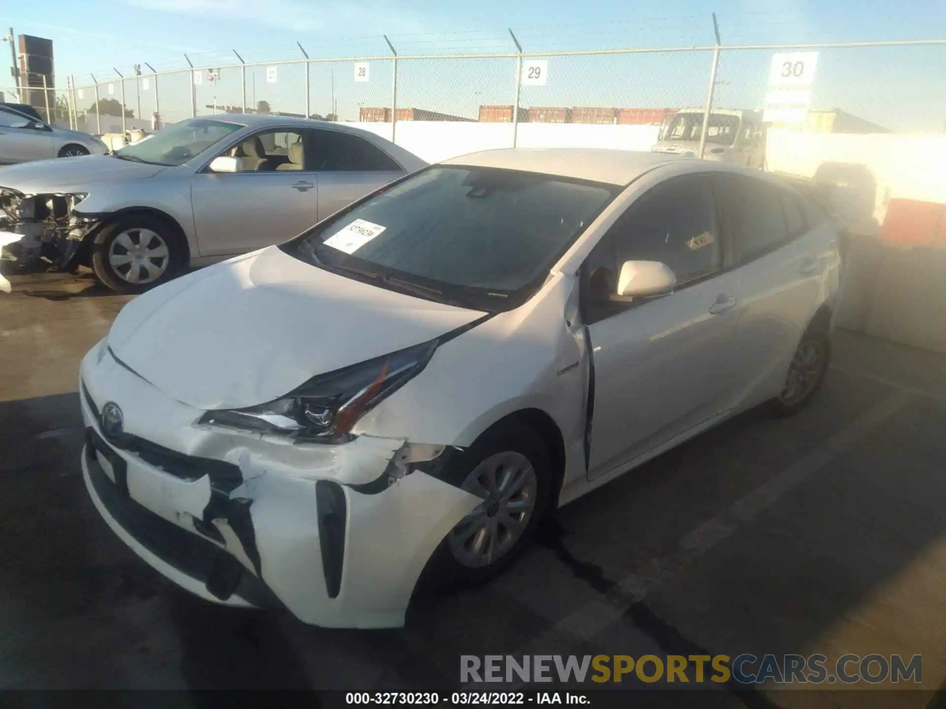 2 Photograph of a damaged car JTDKARFU6L3124247 TOYOTA PRIUS 2020