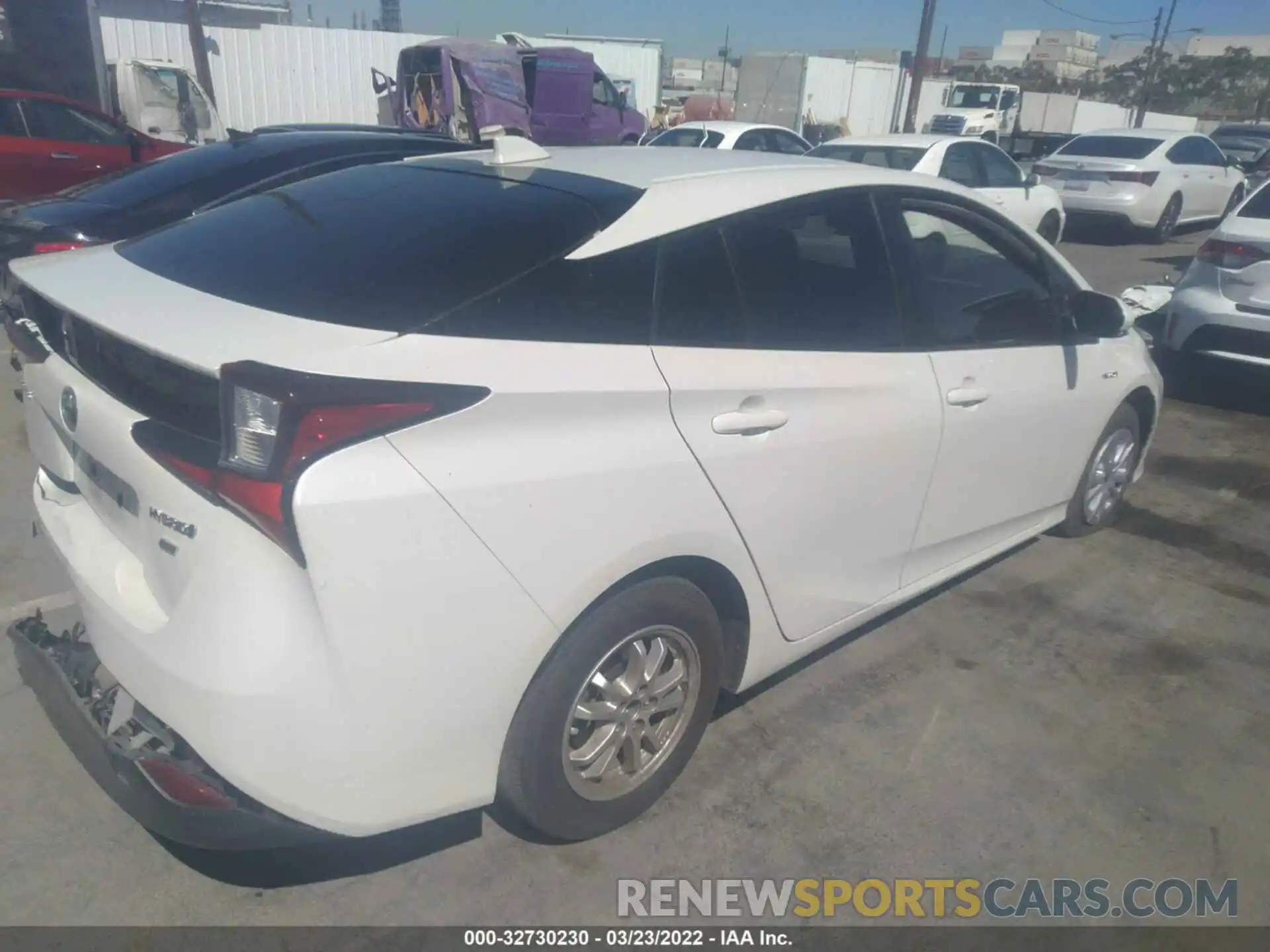 4 Photograph of a damaged car JTDKARFU6L3124247 TOYOTA PRIUS 2020