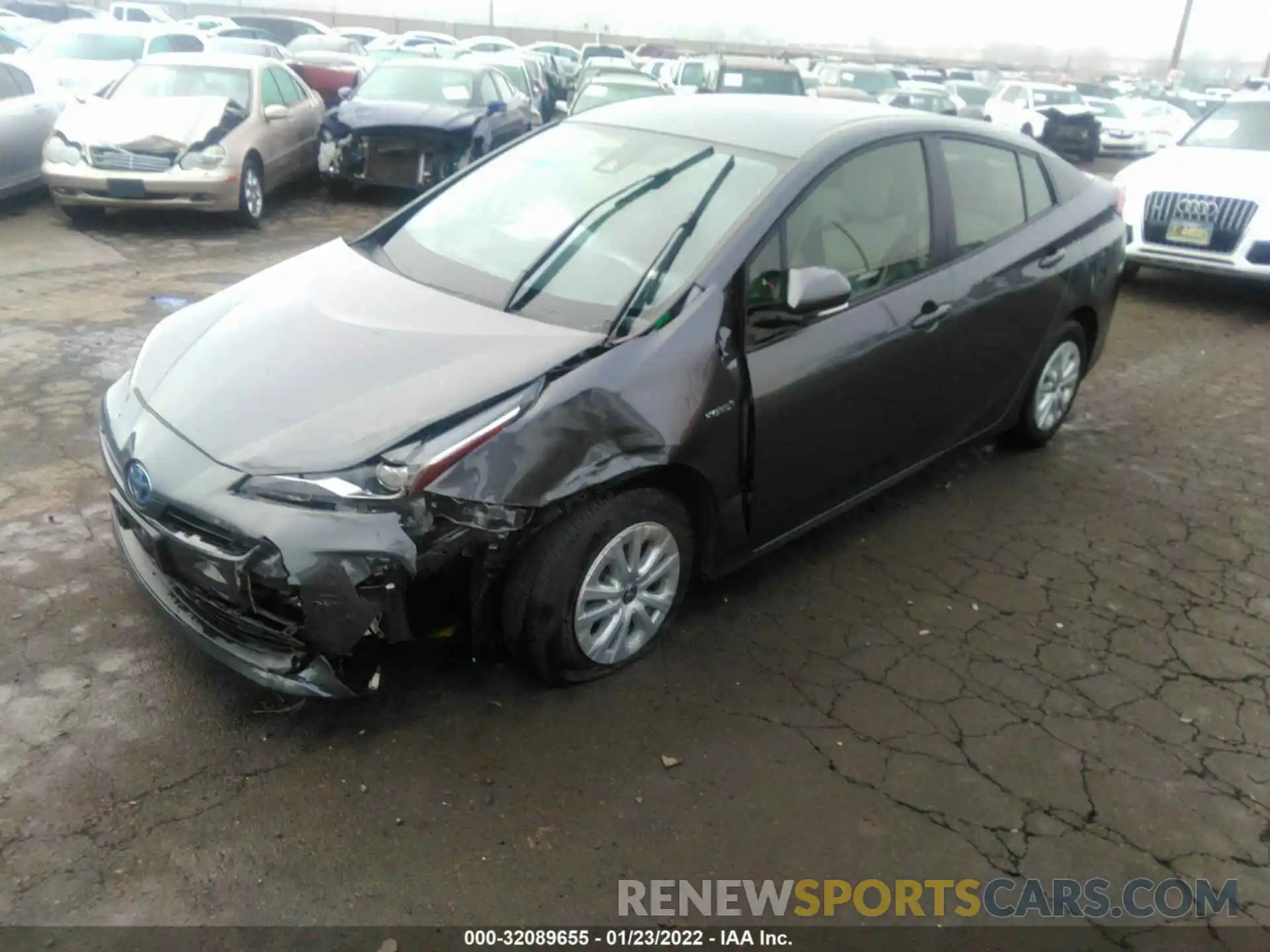 2 Photograph of a damaged car JTDKARFU6L3124877 TOYOTA PRIUS 2020