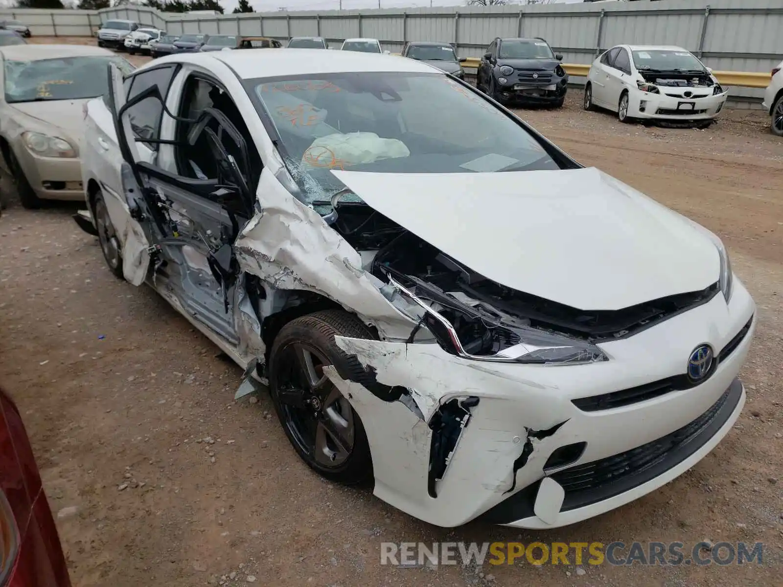 1 Photograph of a damaged car JTDKARFU6L3126063 TOYOTA PRIUS 2020