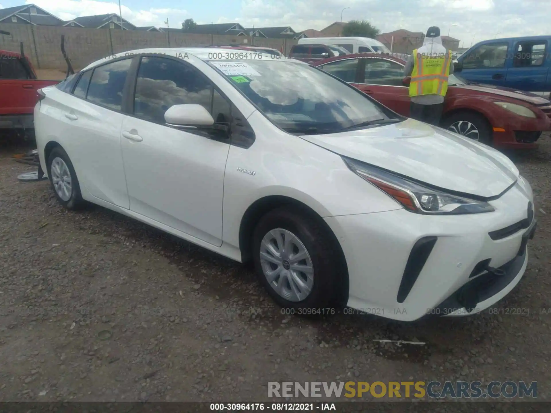 1 Photograph of a damaged car JTDKARFU7L3102855 TOYOTA PRIUS 2020