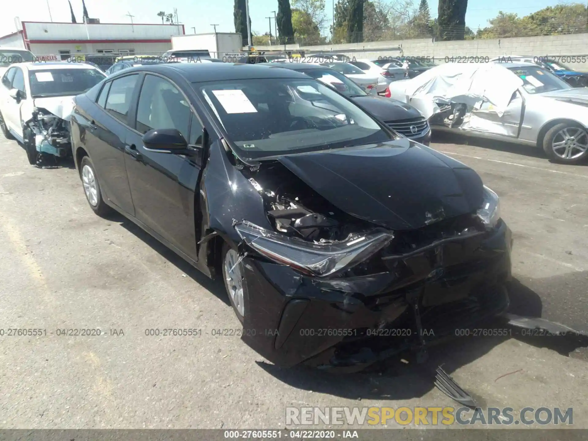 1 Photograph of a damaged car JTDKARFU7L3103004 TOYOTA PRIUS 2020