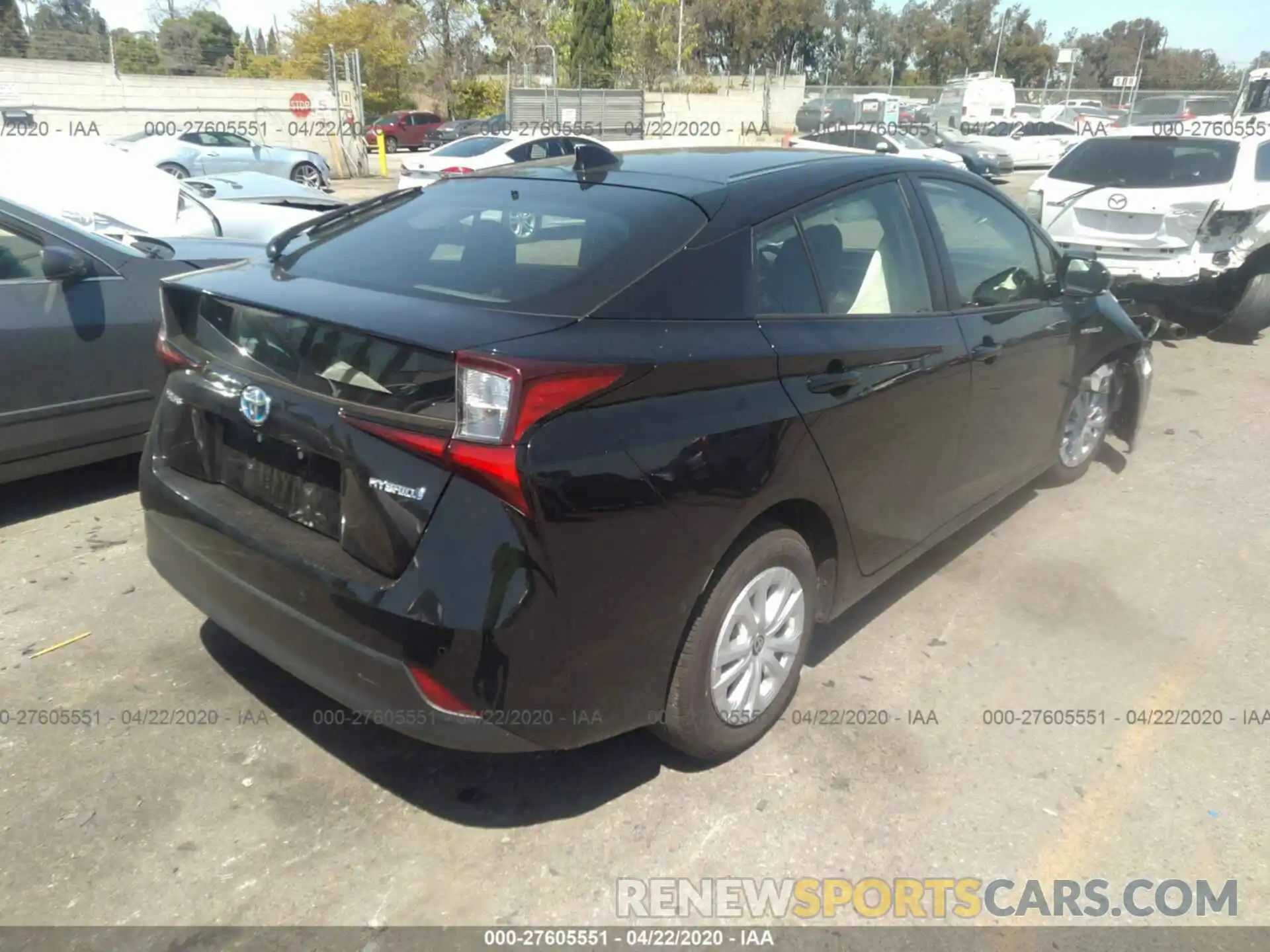 4 Photograph of a damaged car JTDKARFU7L3103004 TOYOTA PRIUS 2020