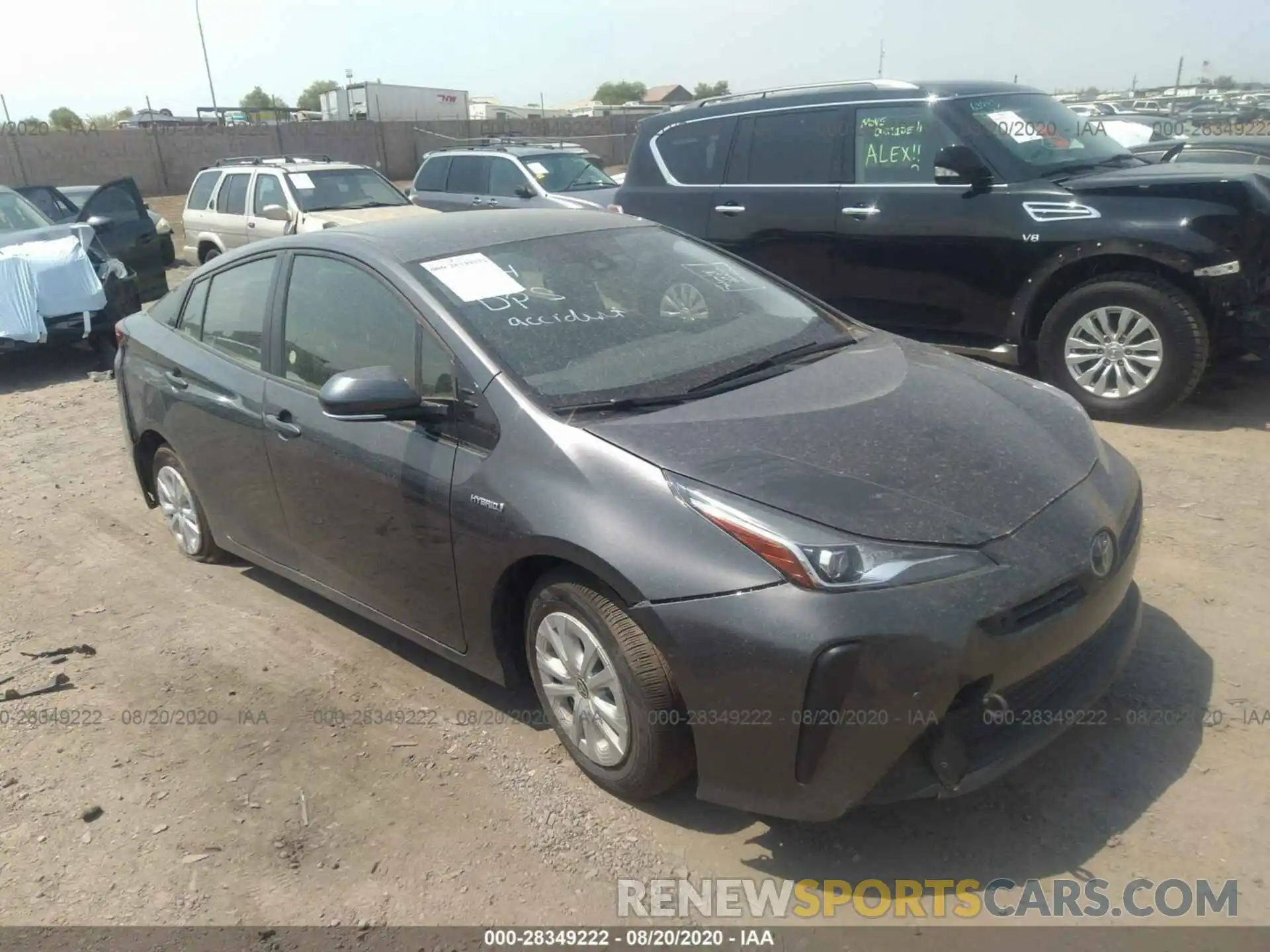 1 Photograph of a damaged car JTDKARFU7L3103908 TOYOTA PRIUS 2020